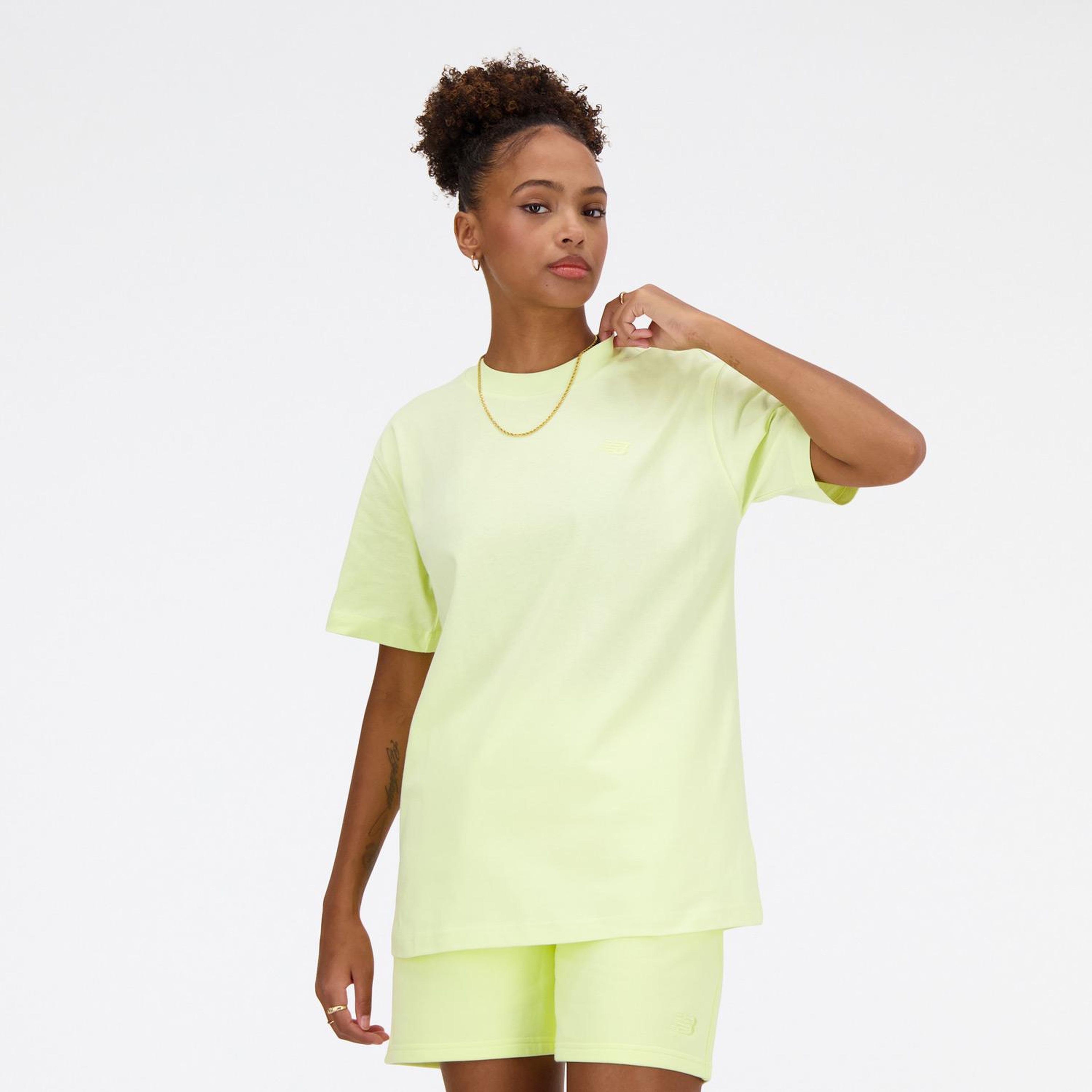 New Balance Athletics Jersey Kadın Sarı T-Shirt