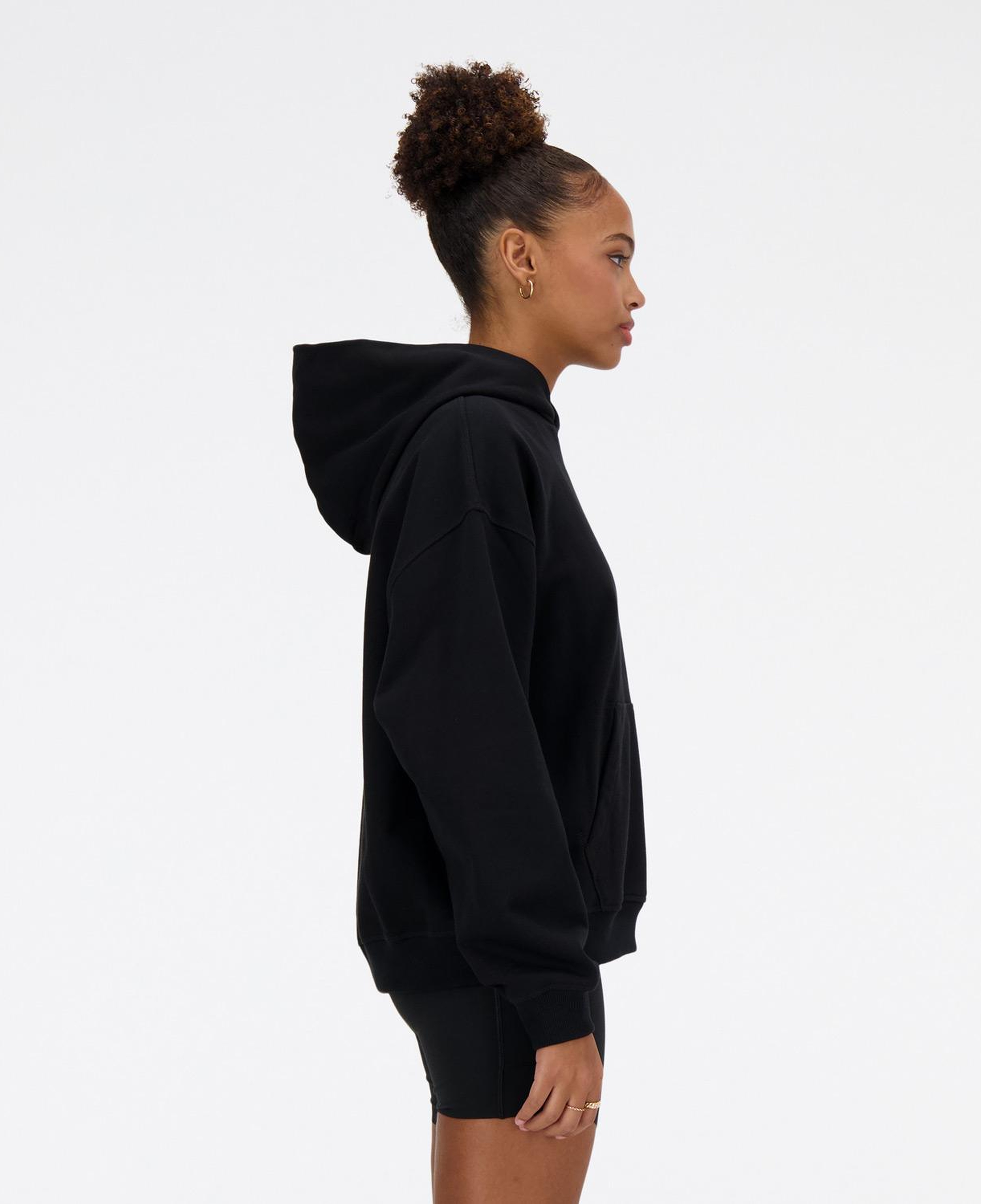 New Balance Athletics French Terry Kadın Siyah Hoodie