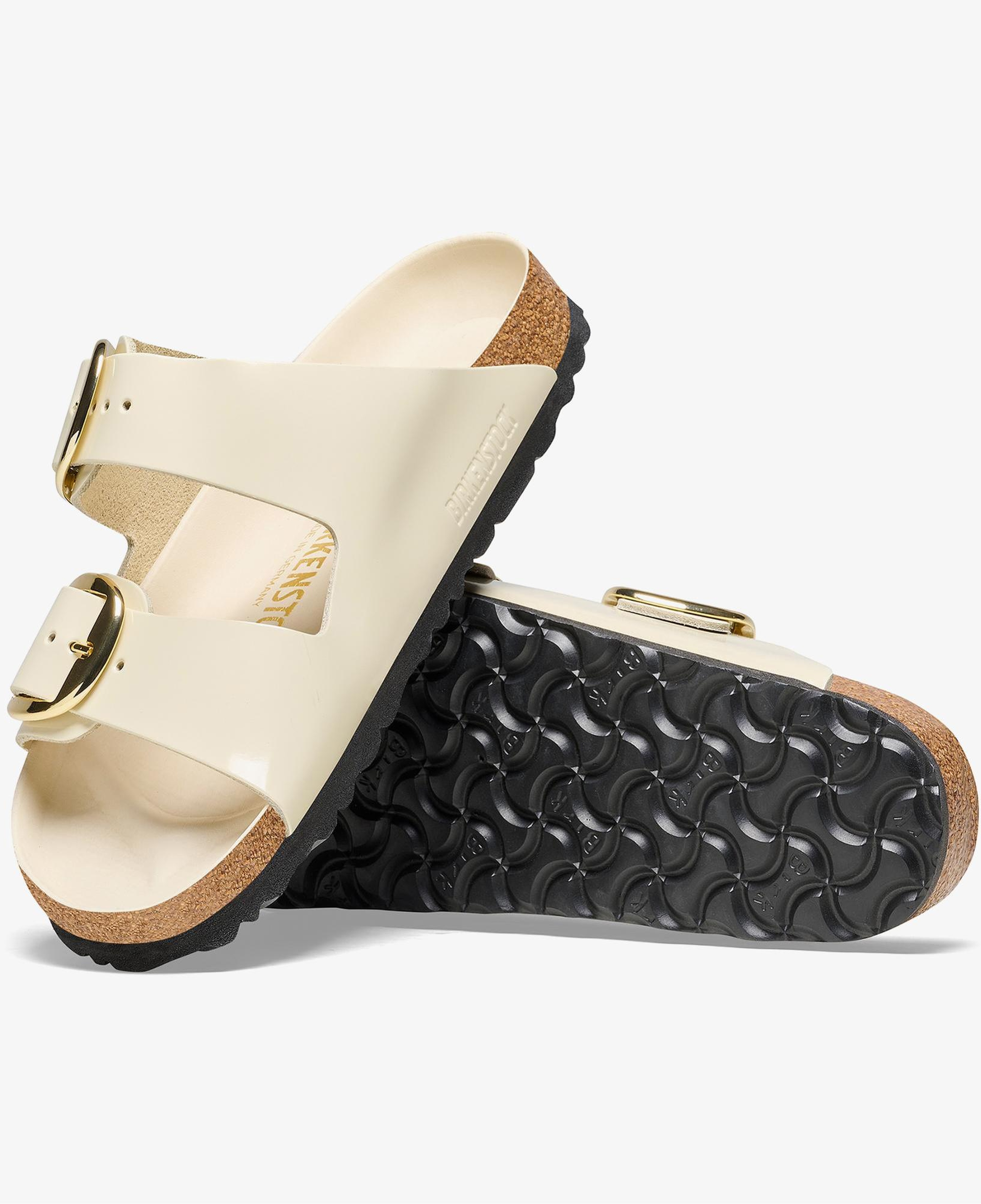 Birkenstock Arizona Big Buckle Nl High Shine Kadın Krem Terlik