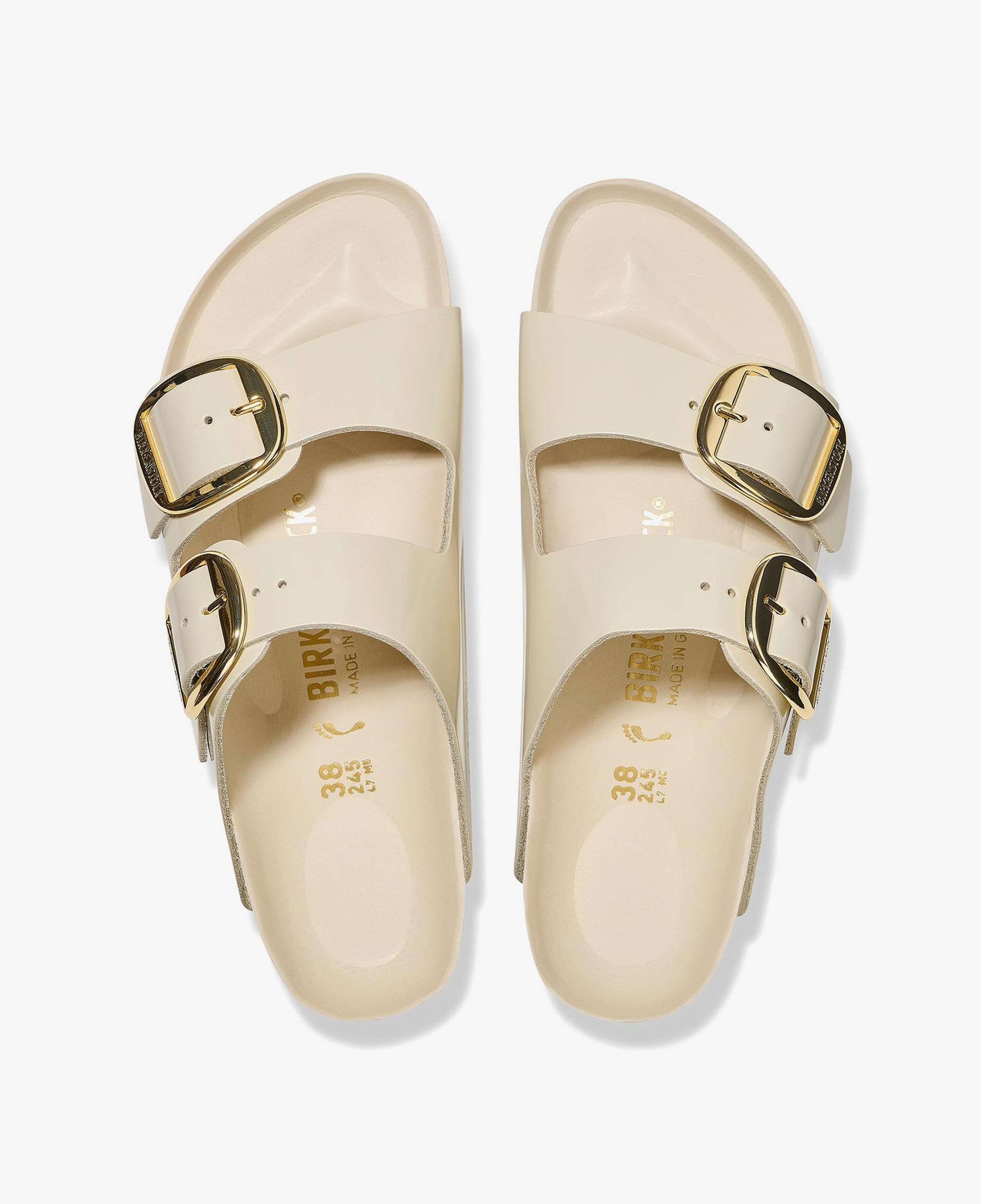 Birkenstock Arizona Big Buckle Nl High Shine Kadın Krem Terlik