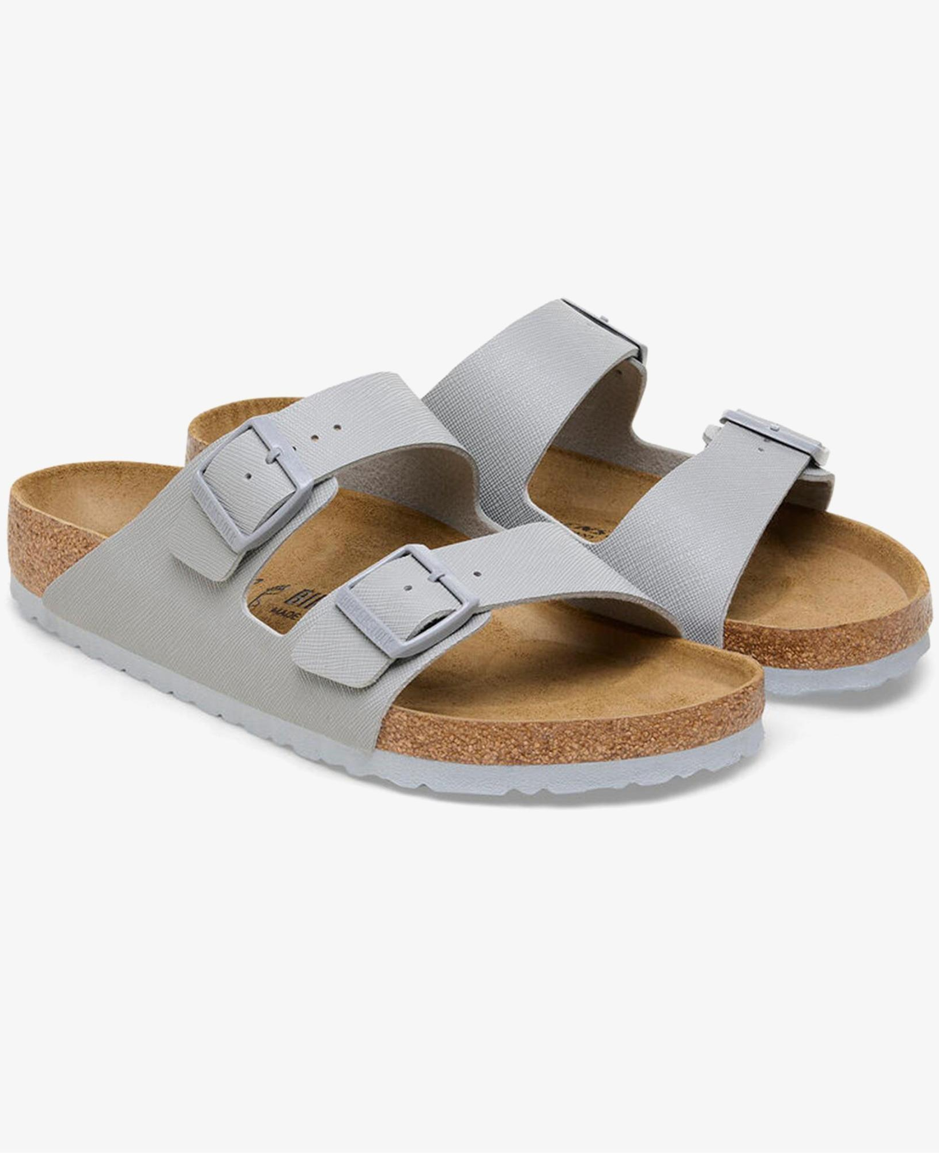 Birkenstock Arizona Bf Saffiano Erkek Gri Terlik