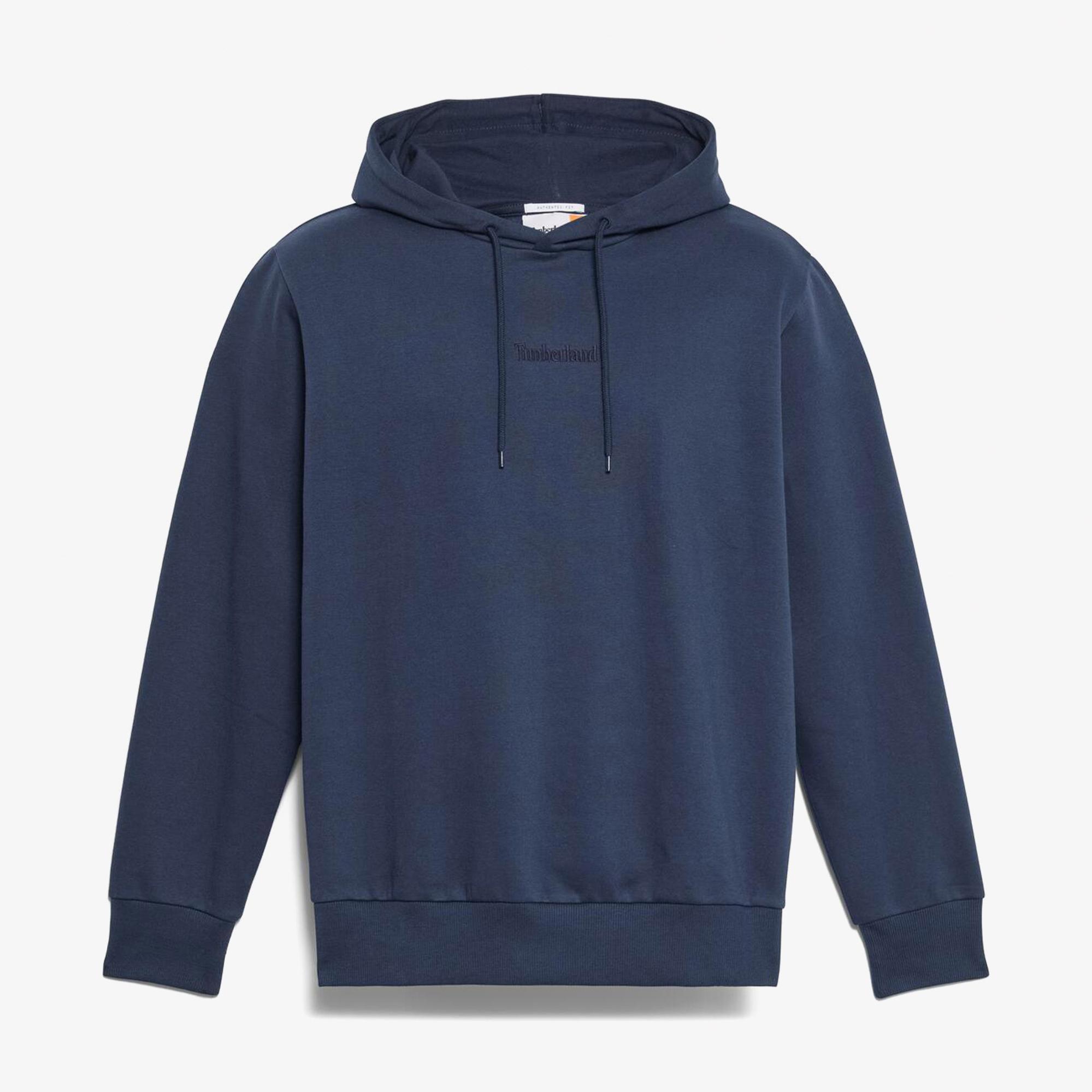 Timberland Emboridered Logo Brushback Erkek Lacivert Sweatshirt