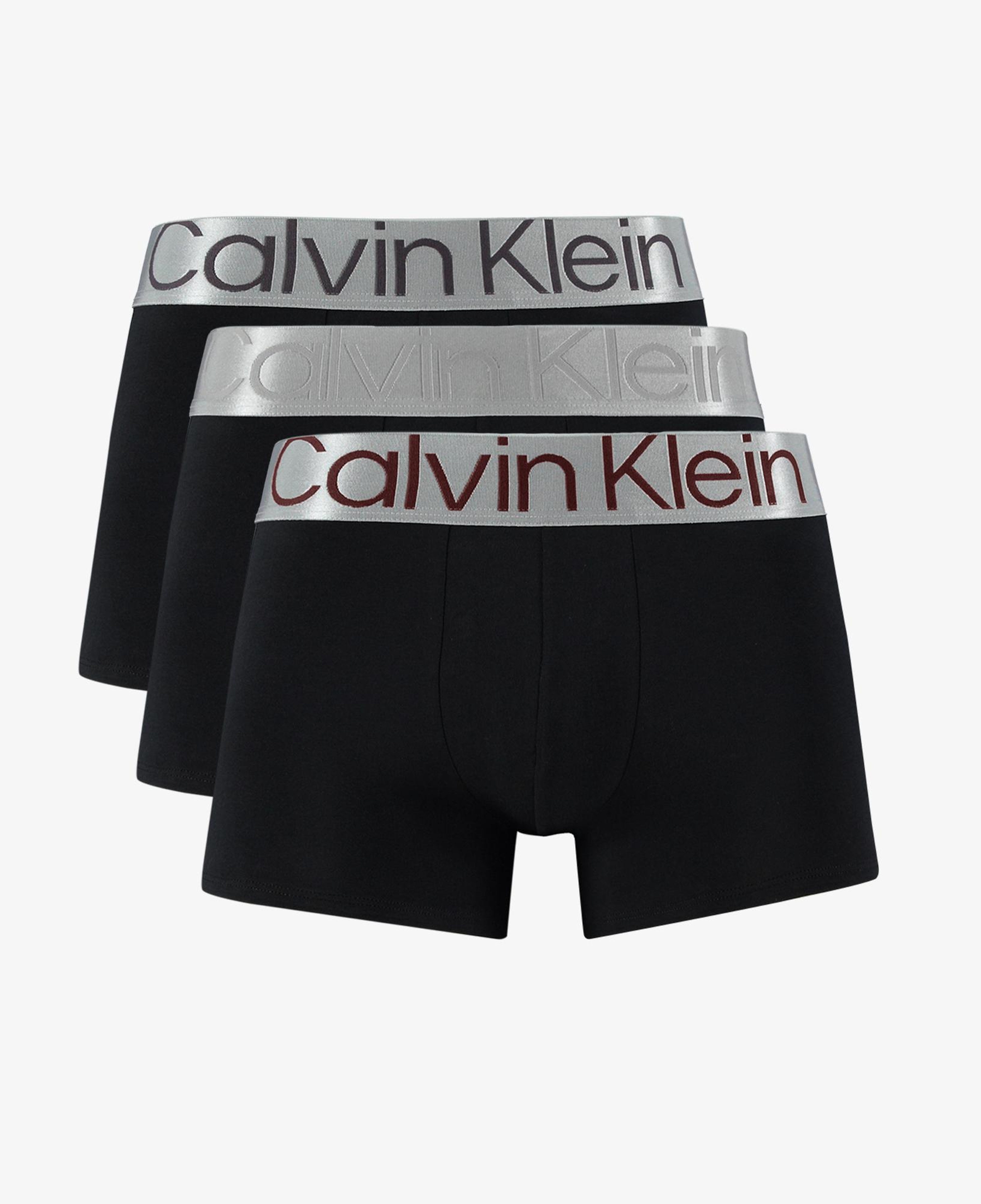 Calvin Klein Trunk Metalik Bantlı 3'lü Erkek Siyah Boxer
