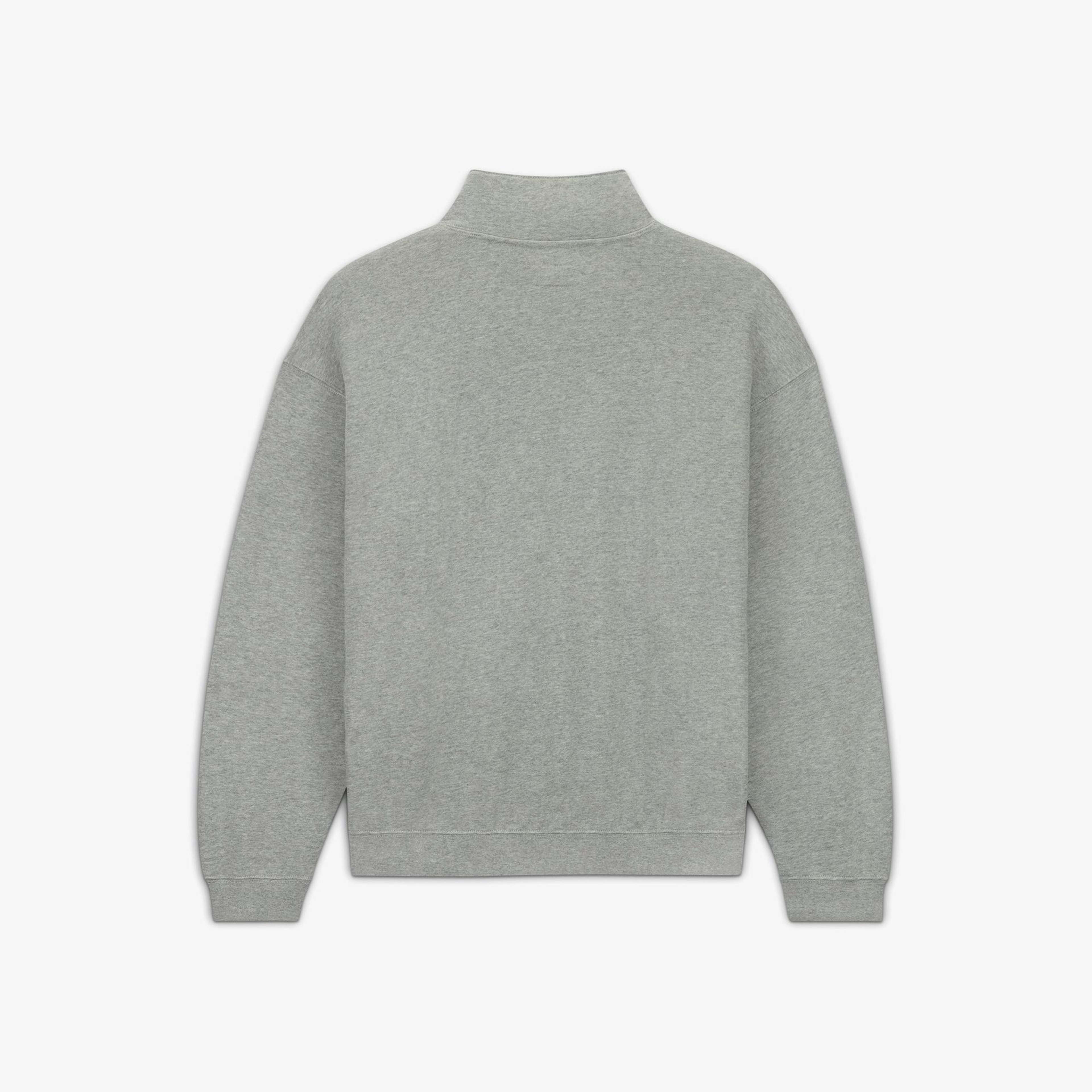 Converse Erkek Loose Fit Yarım Fermuarlı Gri Sweatshirt