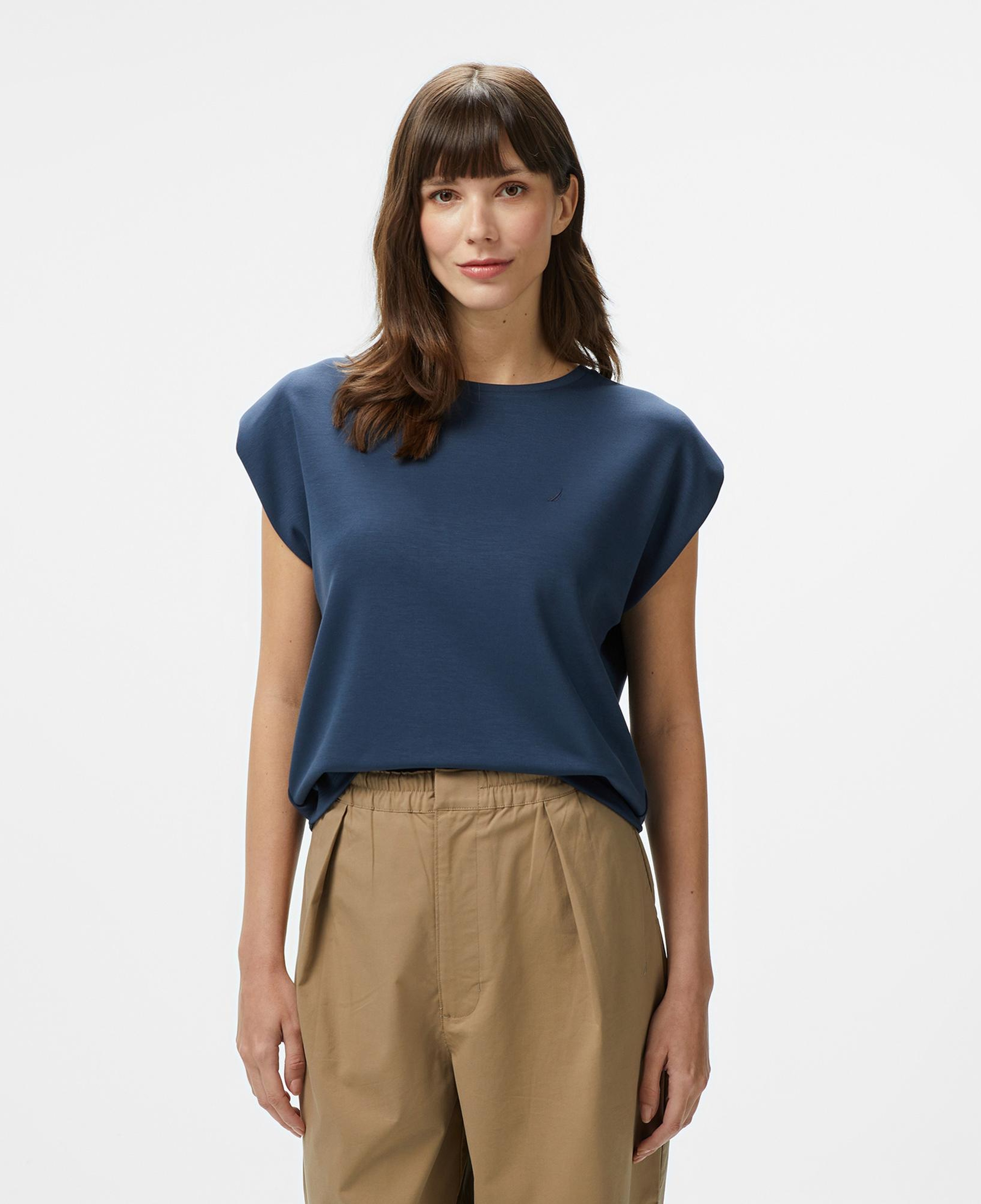 Nautica Kadın Lacivert Regular Fit T-Shirt