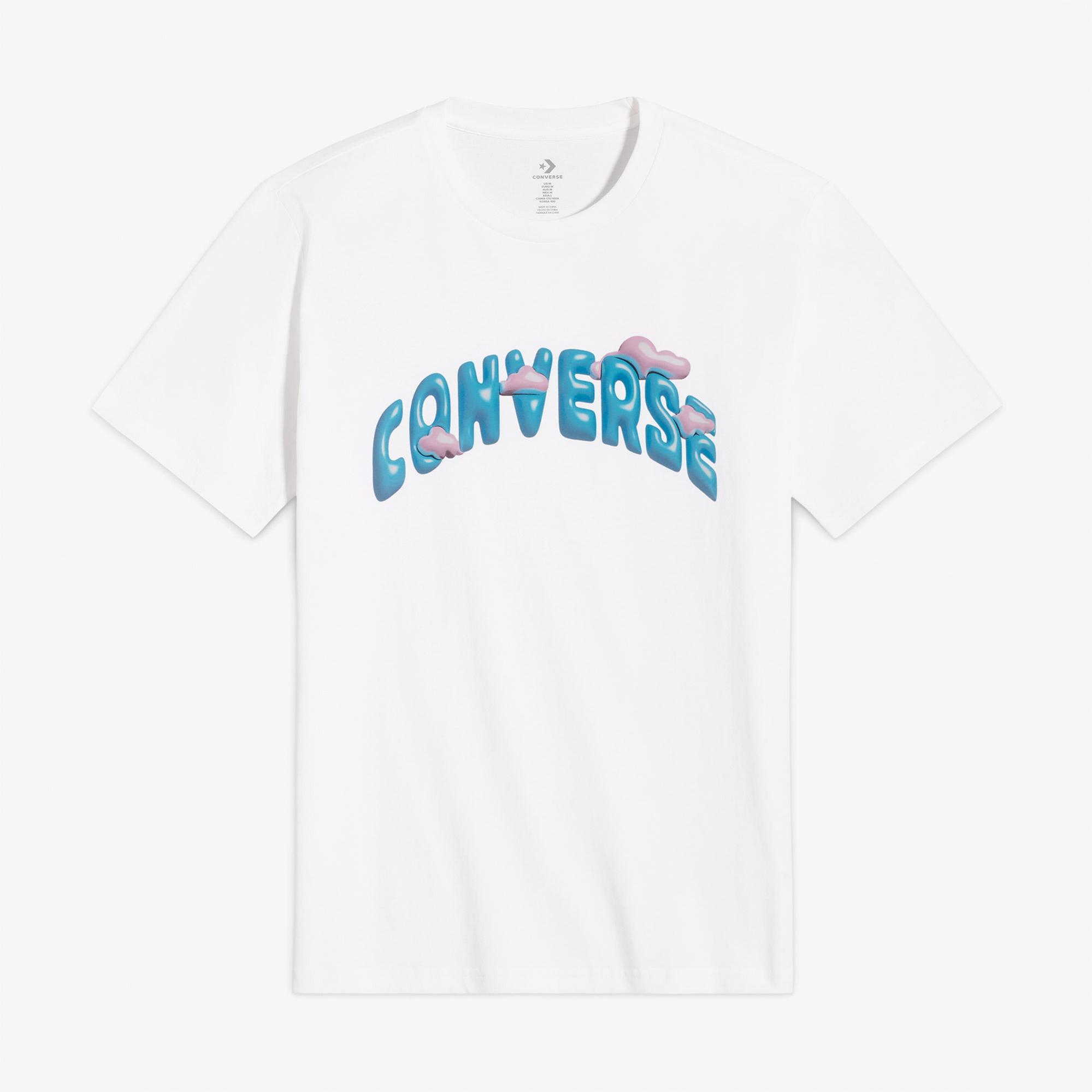 Converse Erkek Baskılı Beyaz T-Shirt