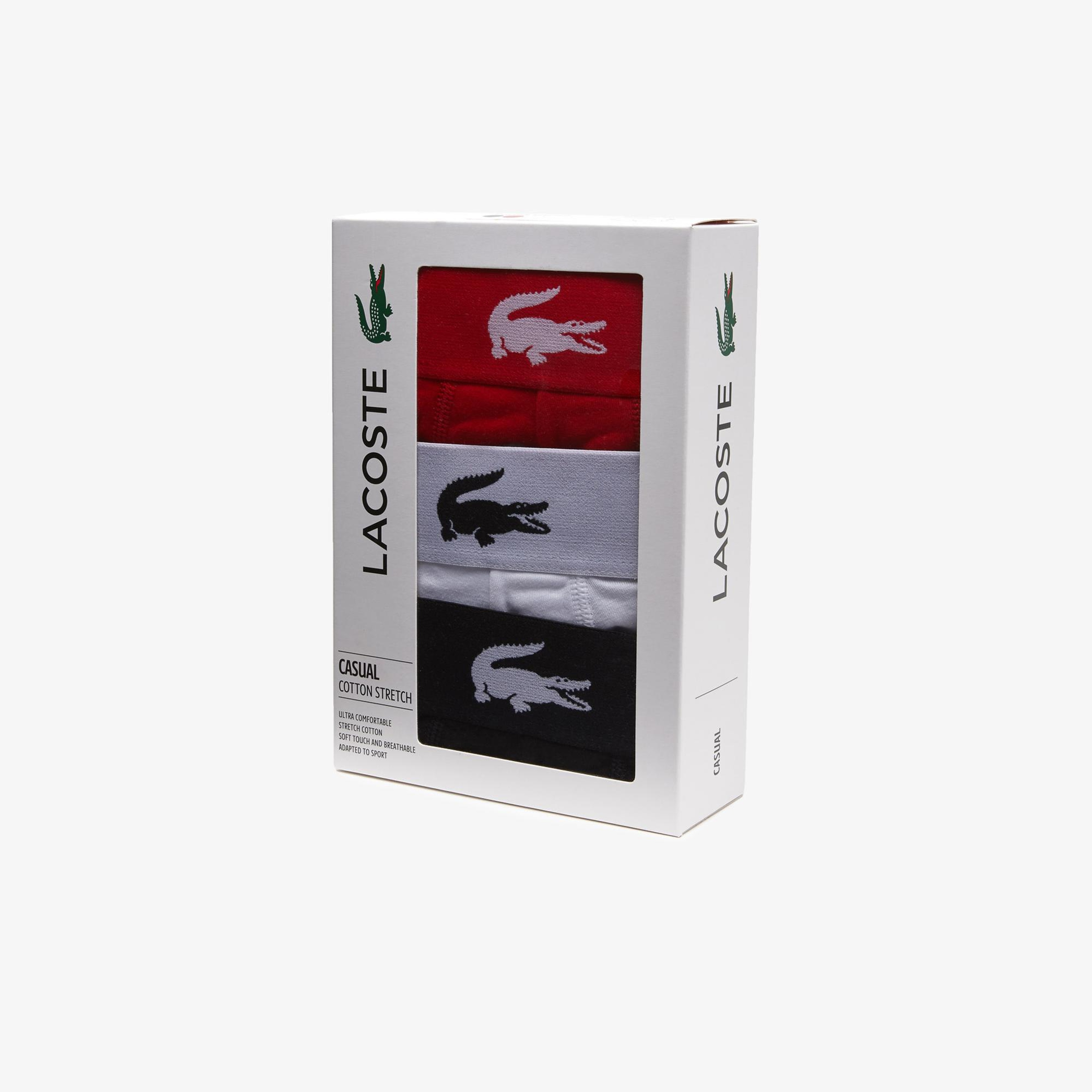 Lacoste Erkek 3'lü Renkli Boxer