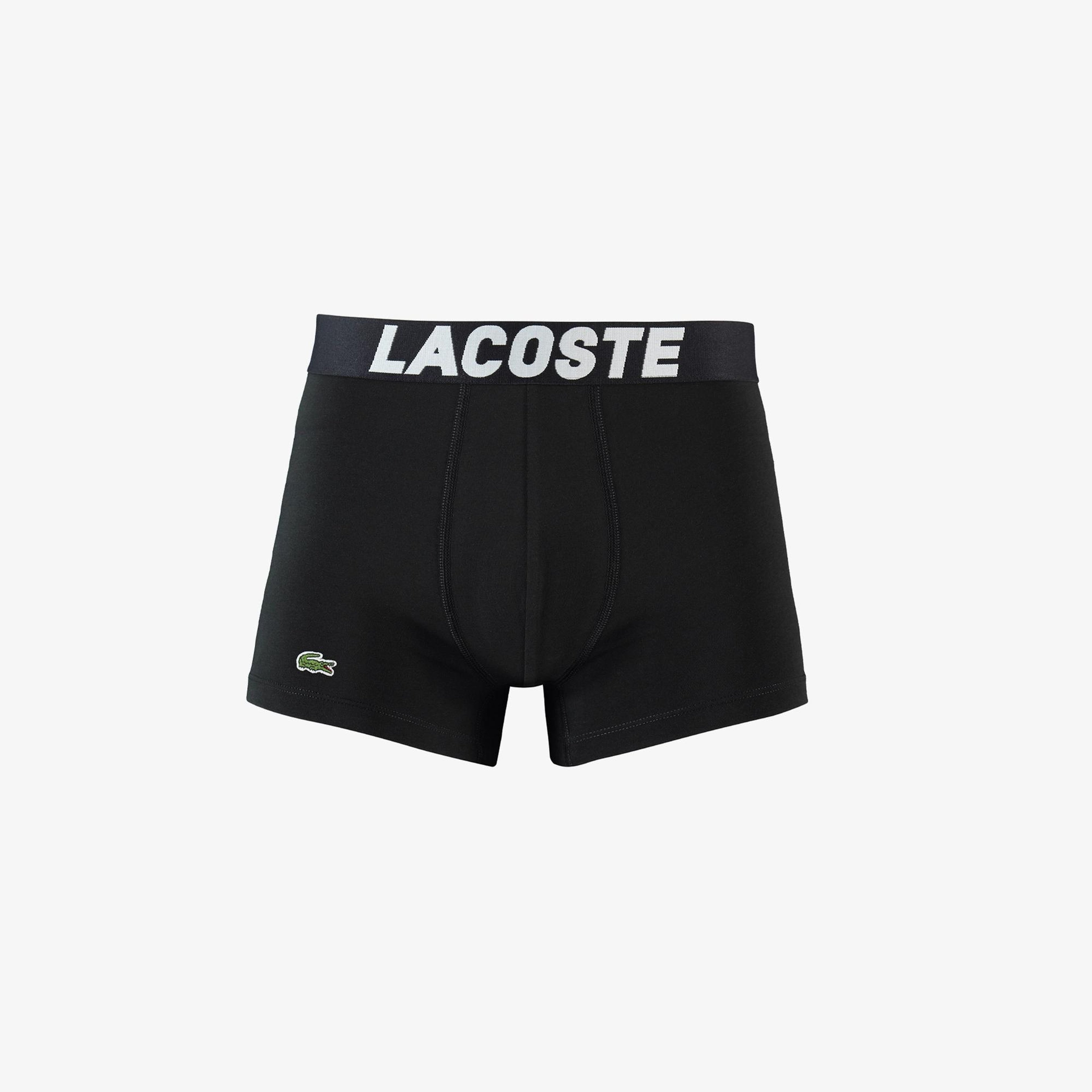 Lacoste Erkek Baskılı 3'lü Renkli Boxer
