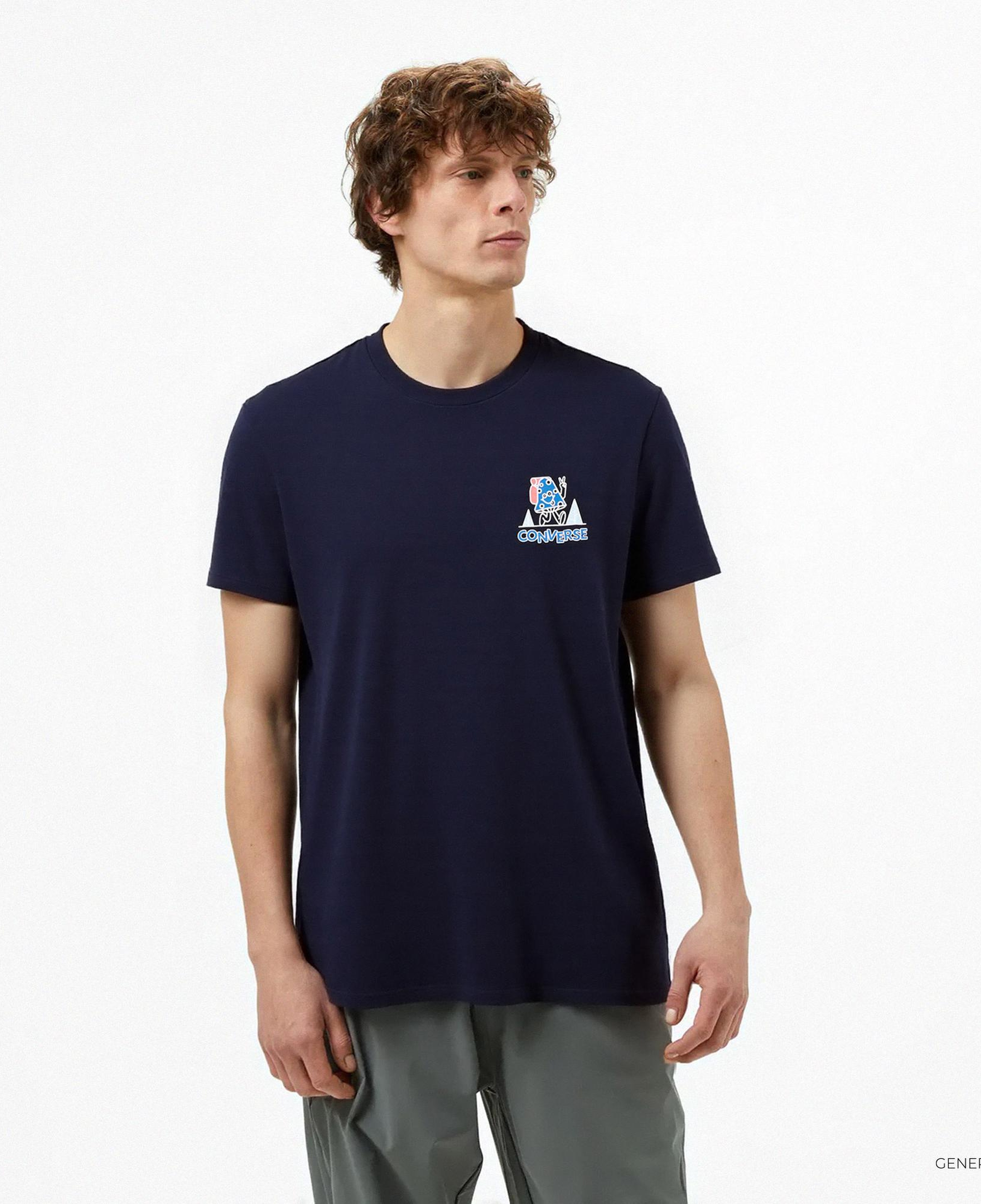 Converse Erkek Grafik Baskılı Lacivert T-Shirt