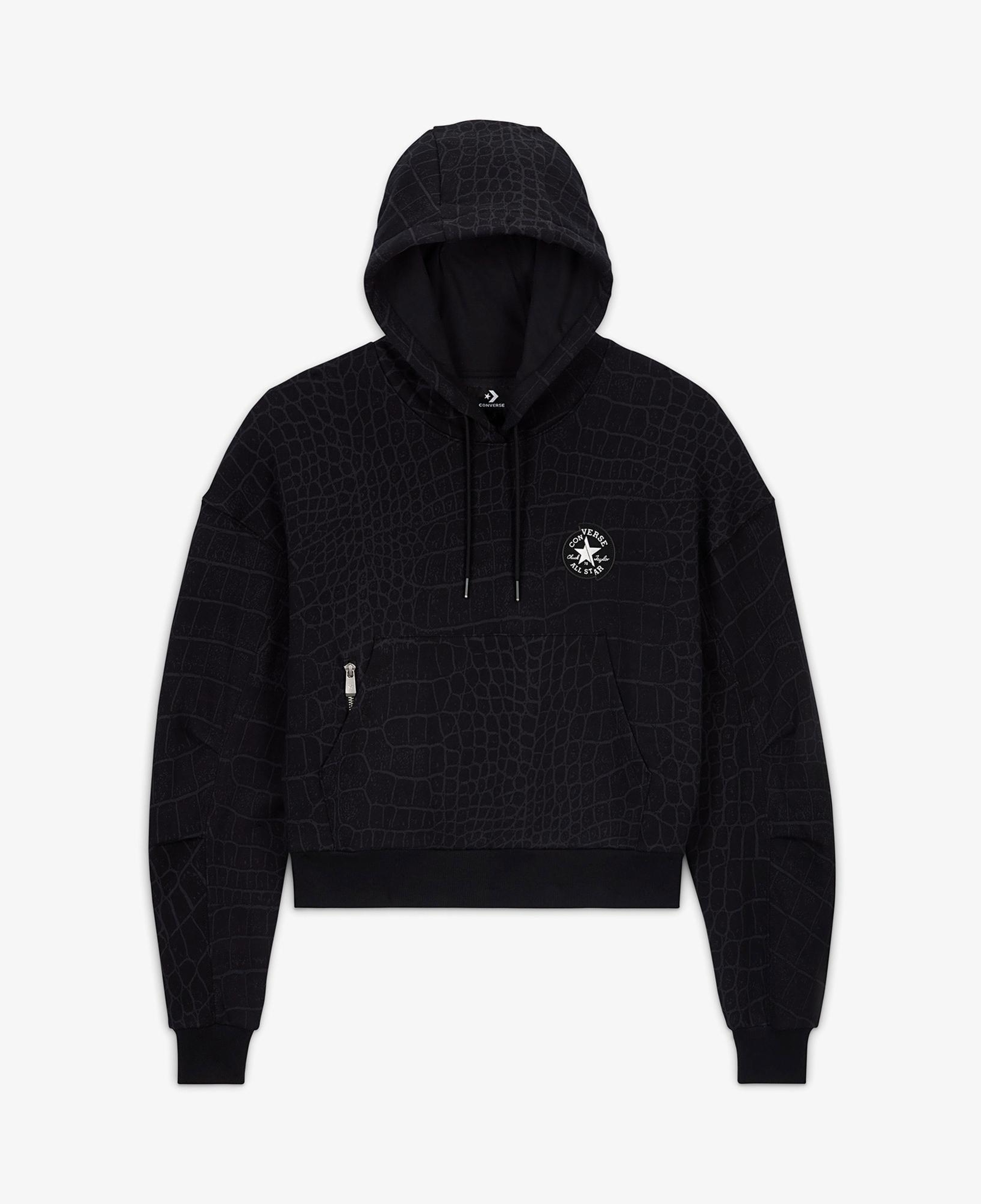Converse Kadın Desenli Siyah Hoodie