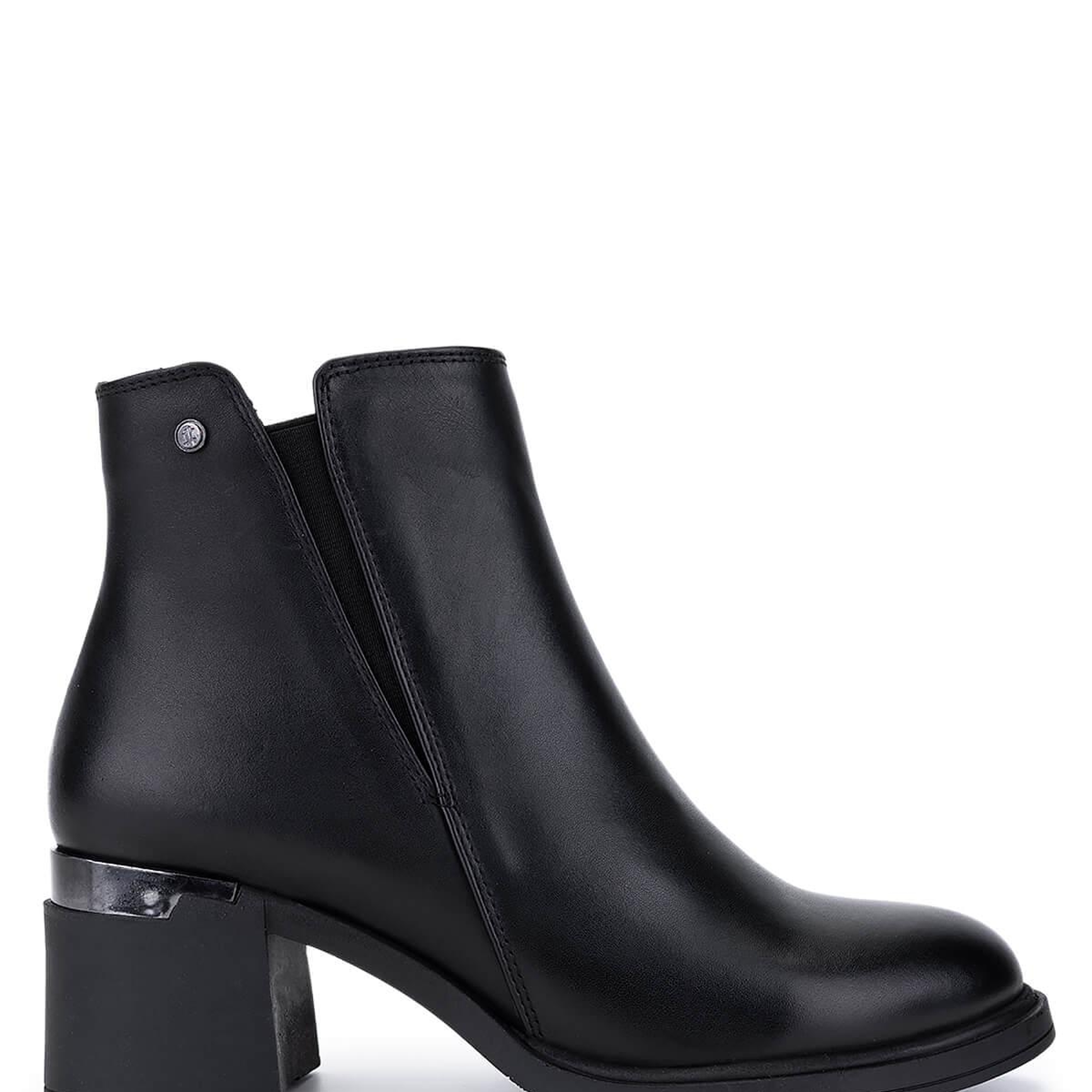Tamer Tanca Kadın Hakiki Deri Siyah Deri Topuklu Bot