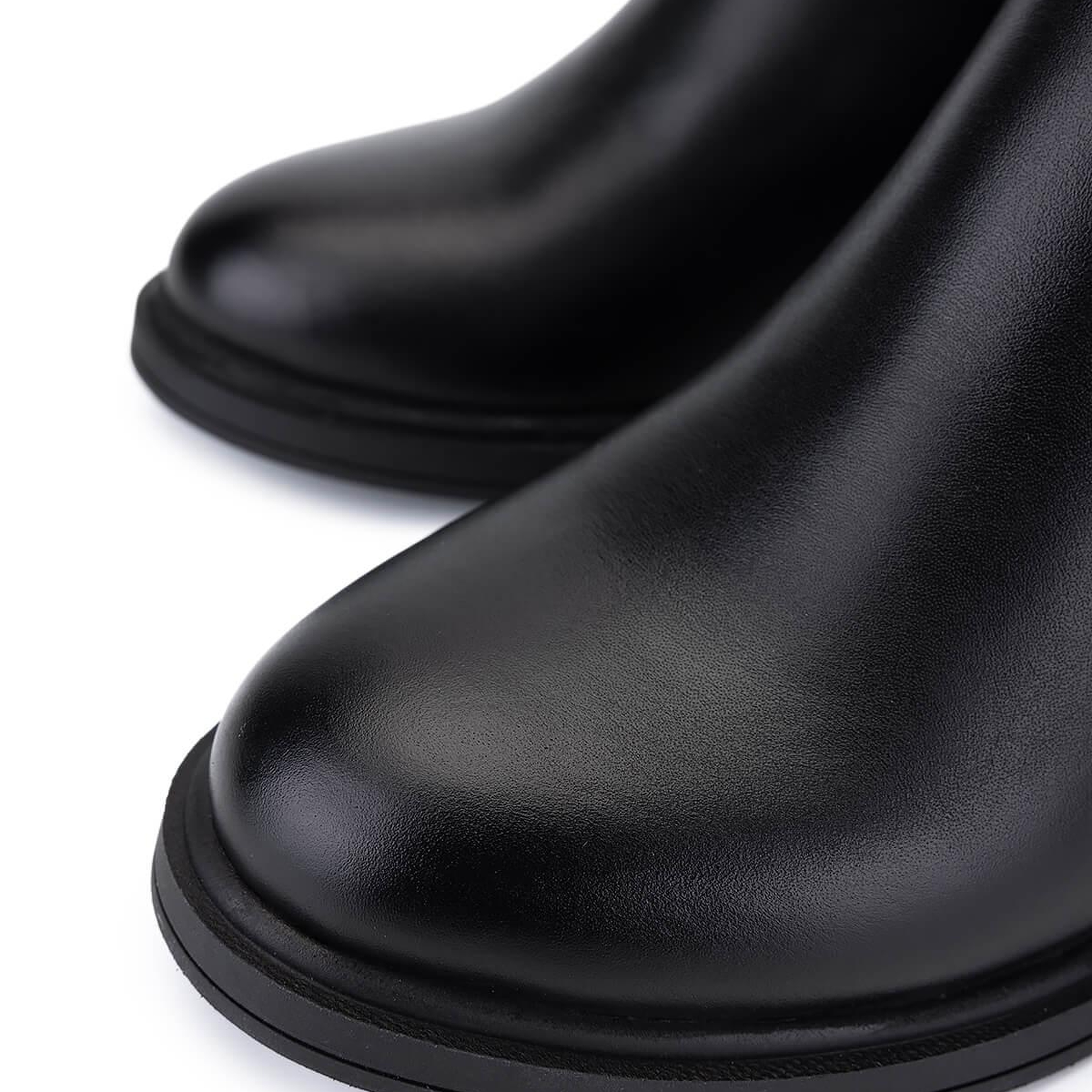 Tamer Tanca Kadın Hakiki Deri Siyah Deri Topuklu Bot