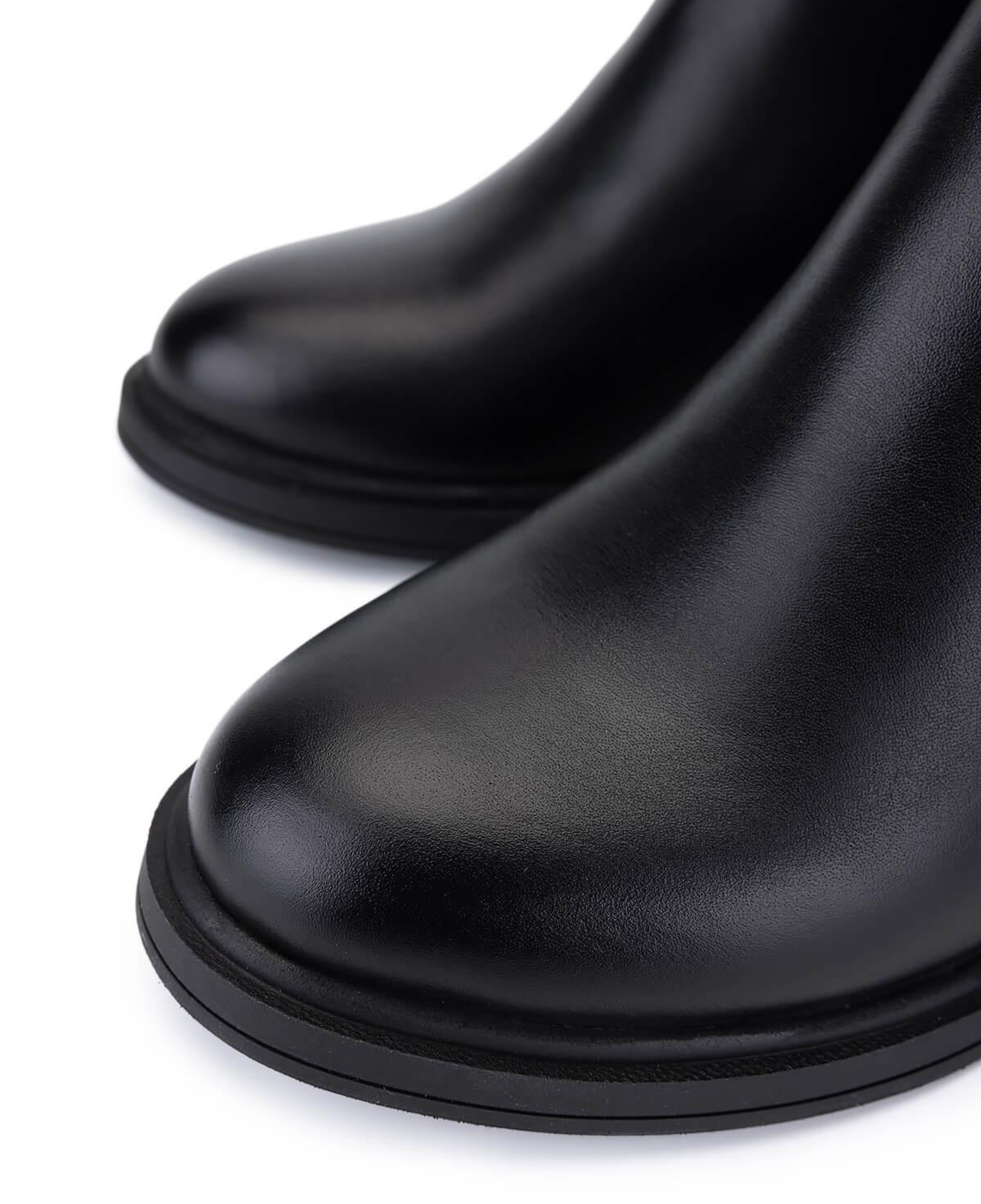 Tamer Tanca Kadın Hakiki Deri Siyah Deri Topuklu Bot