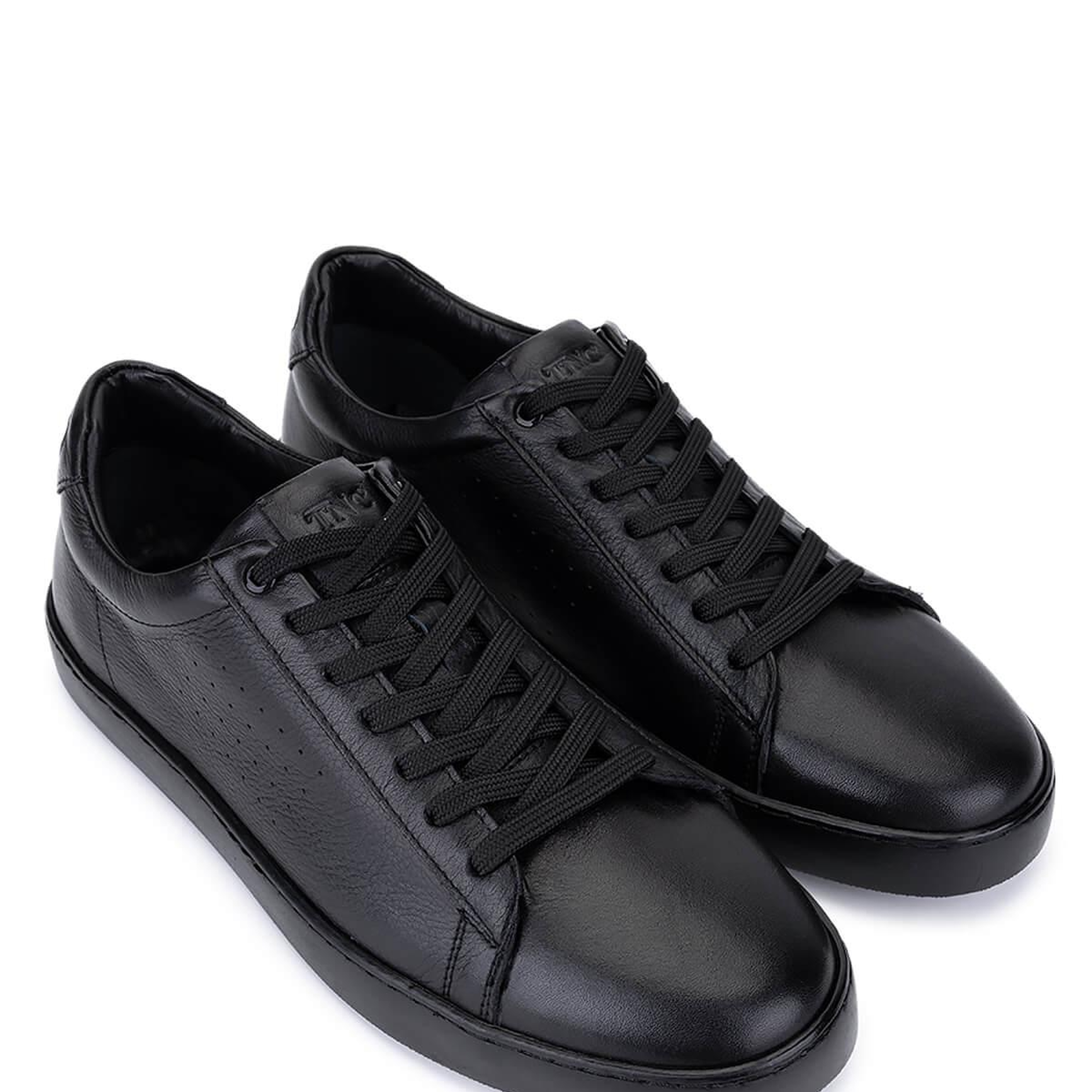 Tamer Tanca Erkek Hakiki Deri Siyah Sneakers & Spor Ayakkabı