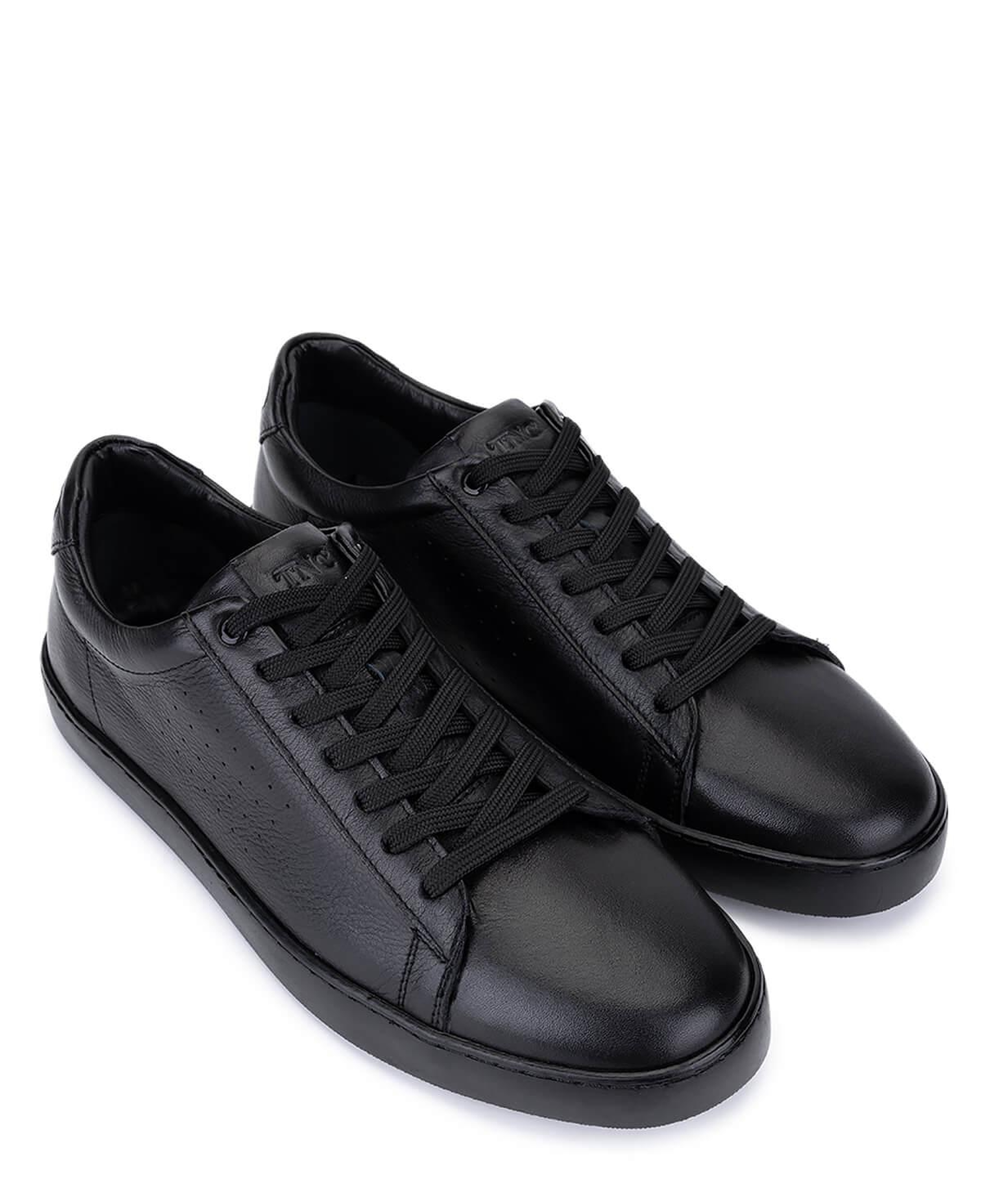 Tamer Tanca Erkek Hakiki Deri Siyah Sneakers & Spor Ayakkabı