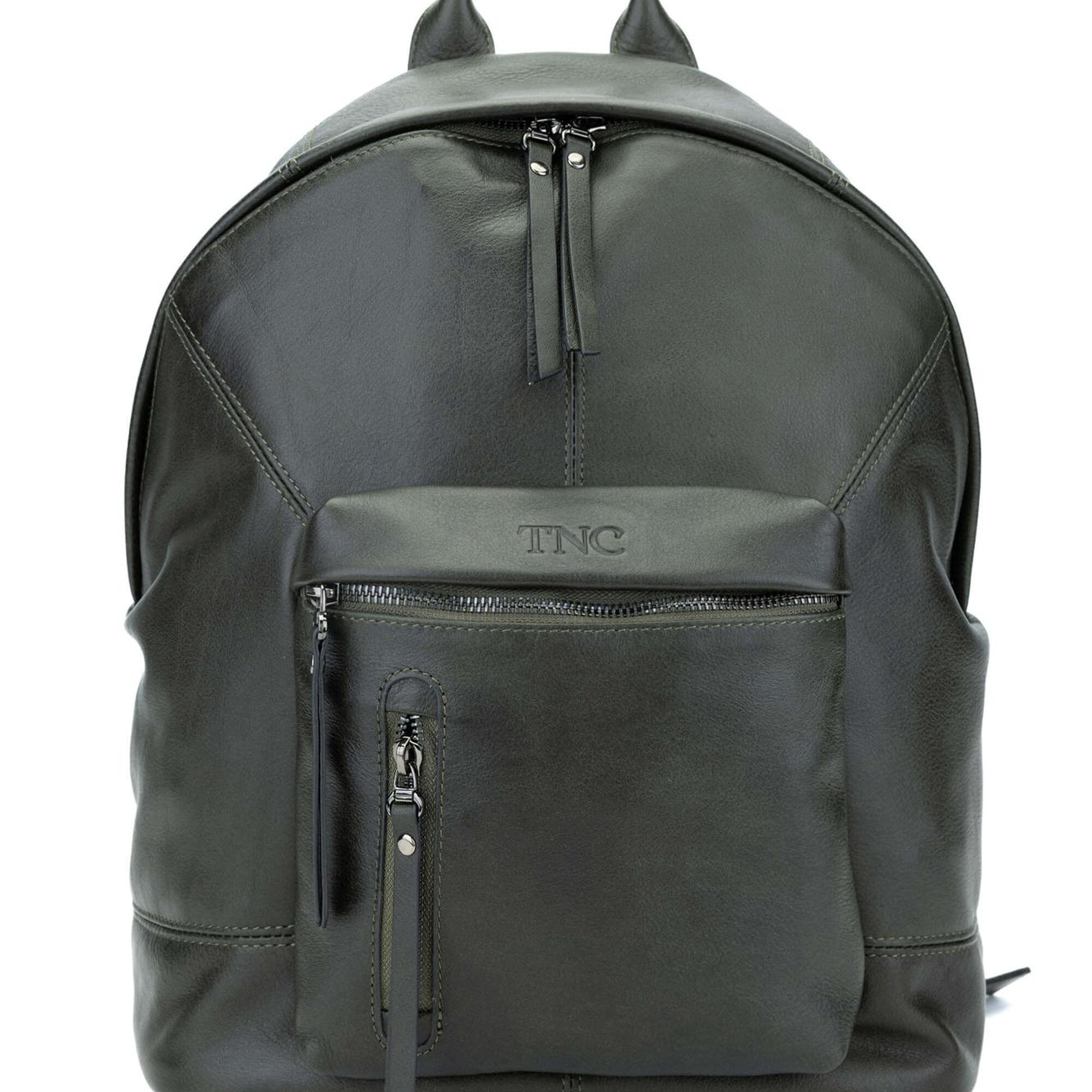 Tamer Tanca Erkek Hakiki Deri Yeşil Sırt Çantası