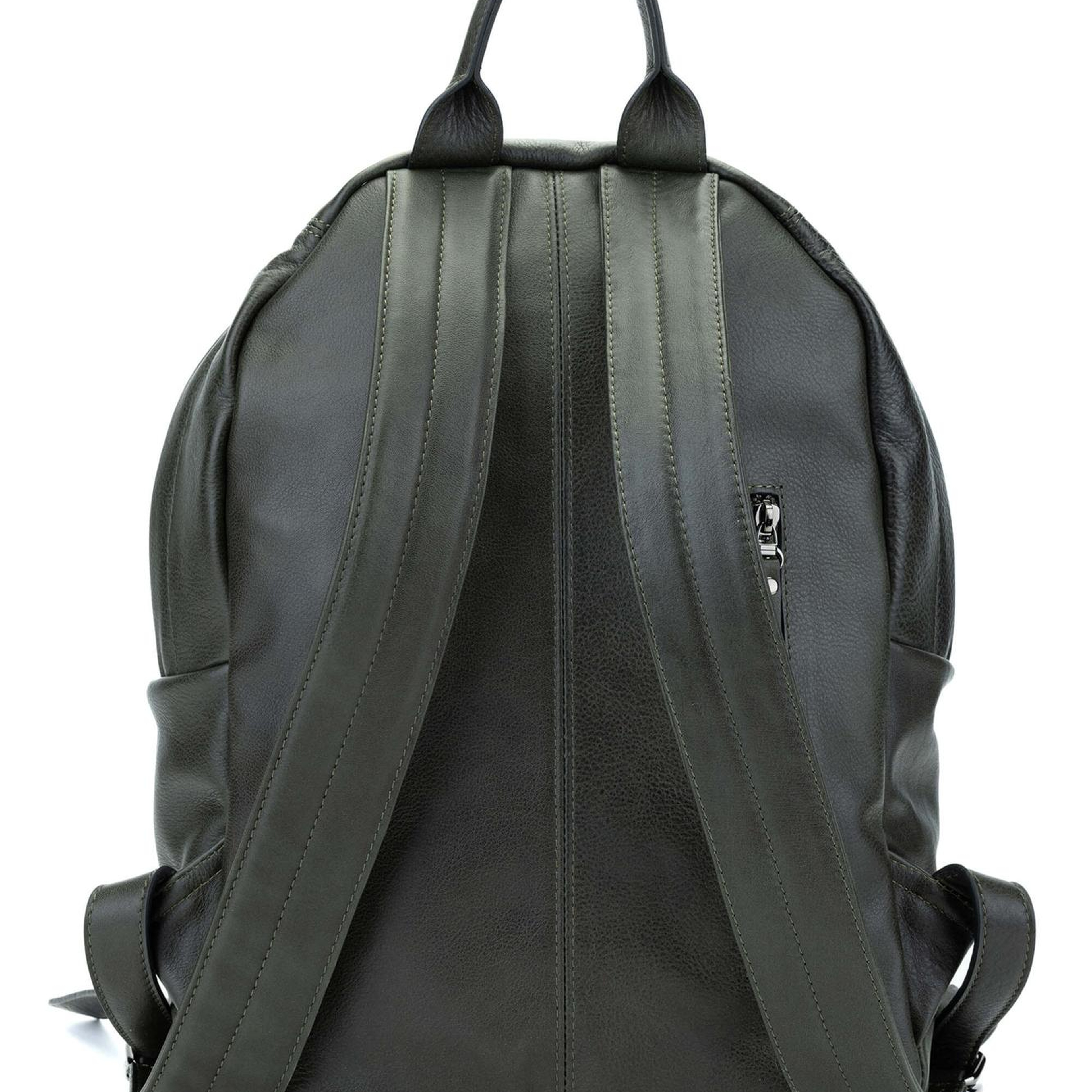 Tamer Tanca Erkek Hakiki Deri Yeşil Sırt Çantası