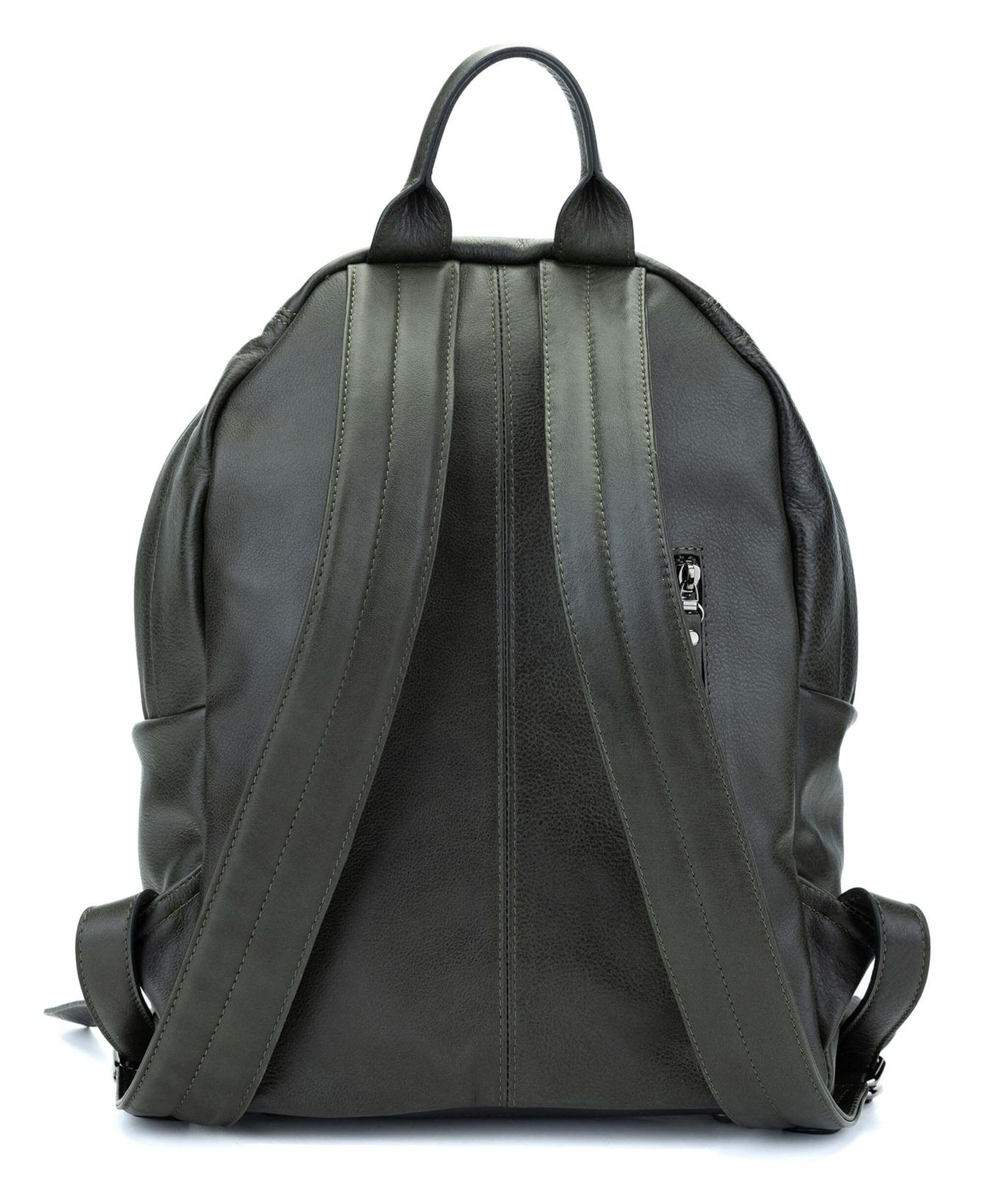 Tamer Tanca Erkek Hakiki Deri Yeşil Sırt Çantası