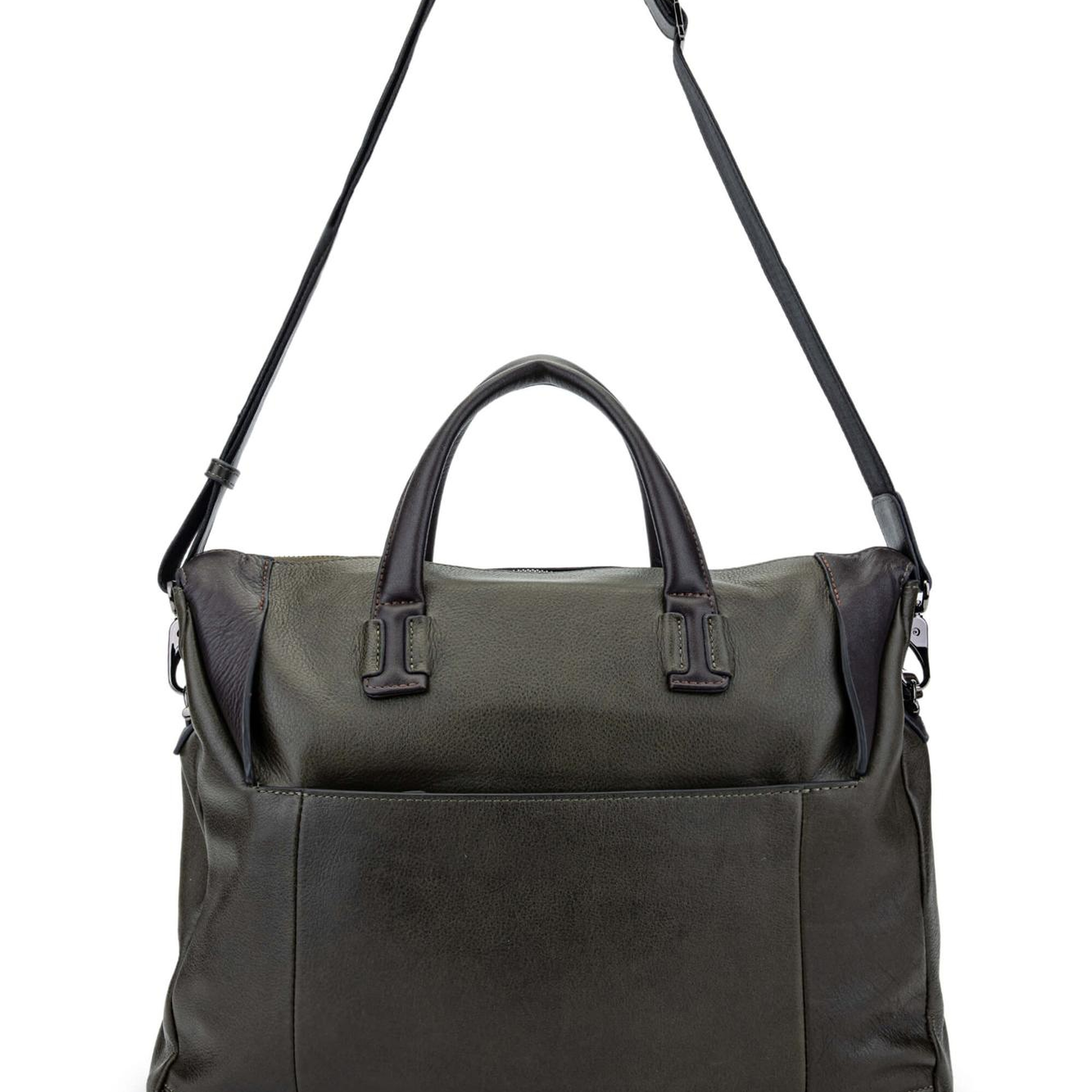 Tamer Tanca Erkek Hakiki Deri Yeşil Evrak Çantası