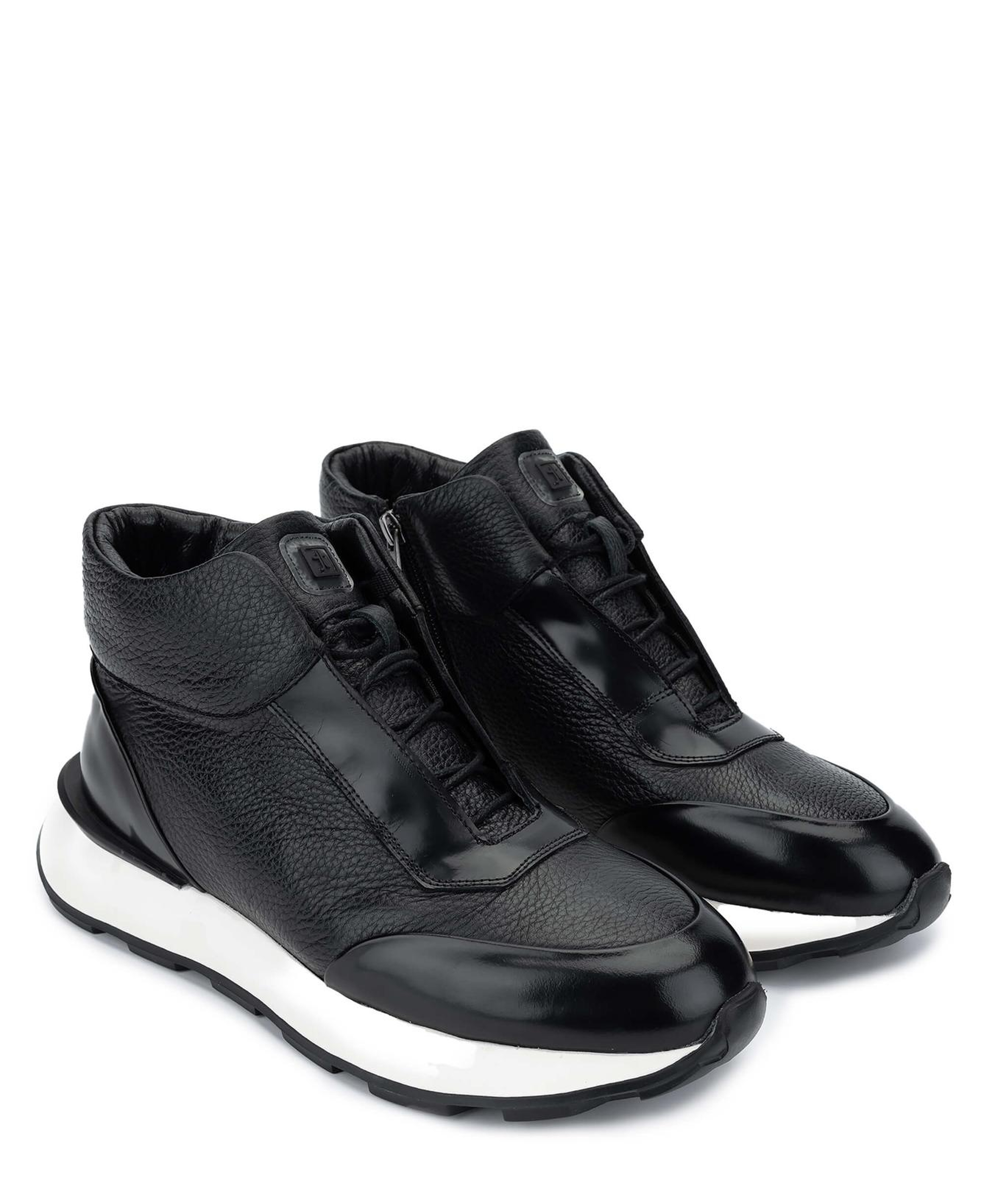 Tamer Tanca Erkek Hakiki Deri Siyah Bot Ayakkabı