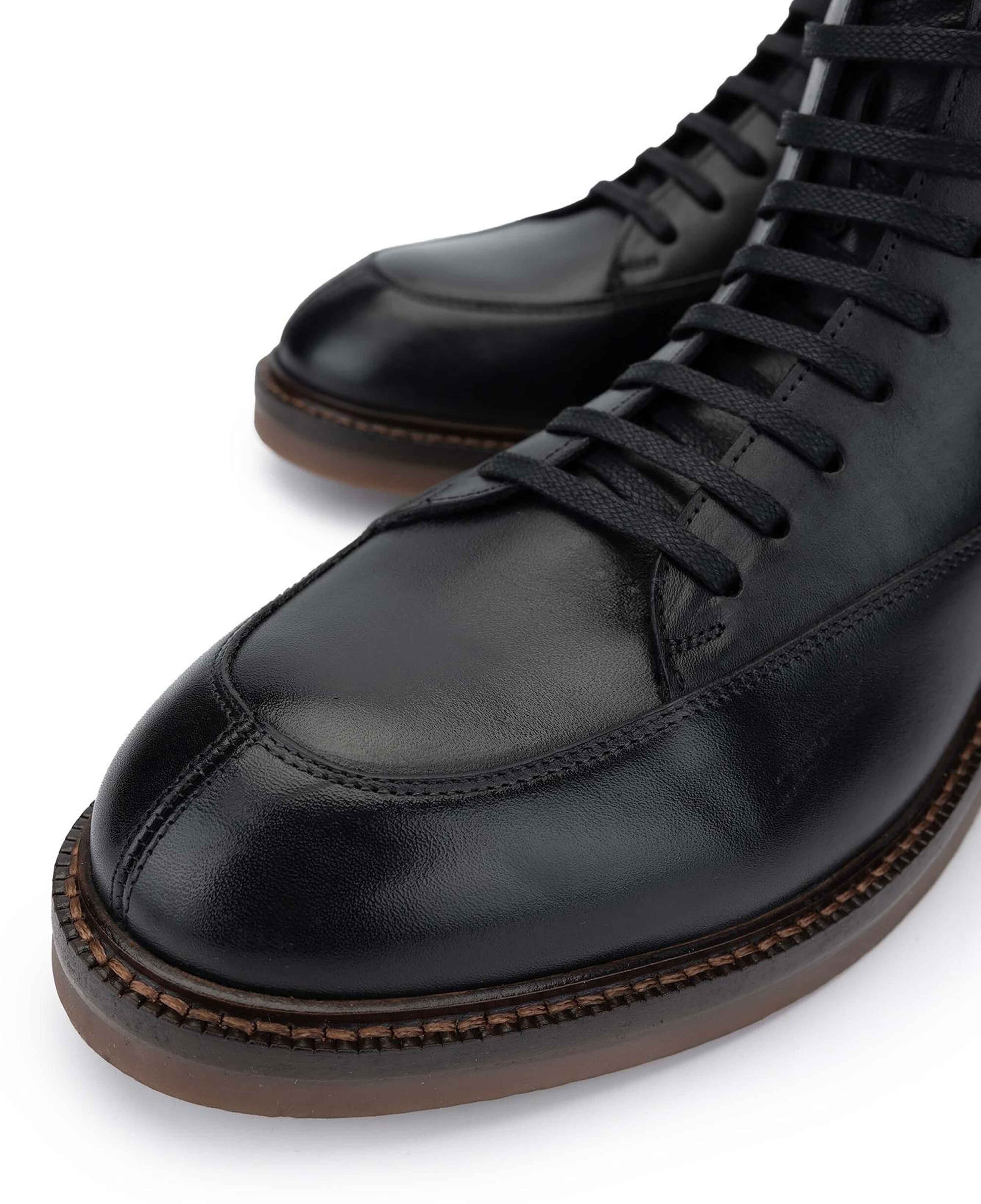 Tamer Tanca Erkek Hakiki Deri Siyah Deri Casual Bot