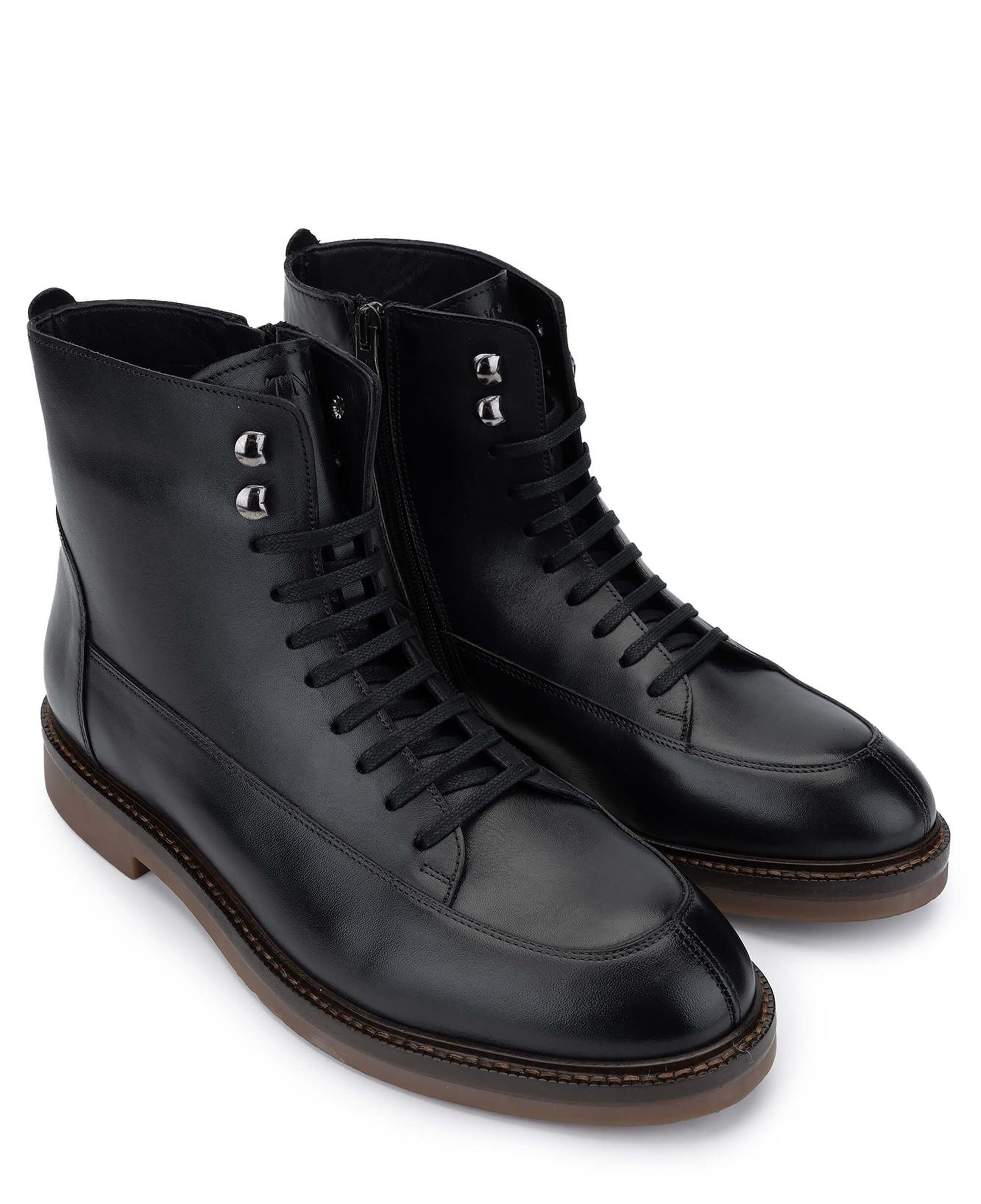 Tamer Tanca Erkek Hakiki Deri Siyah Deri Casual Bot