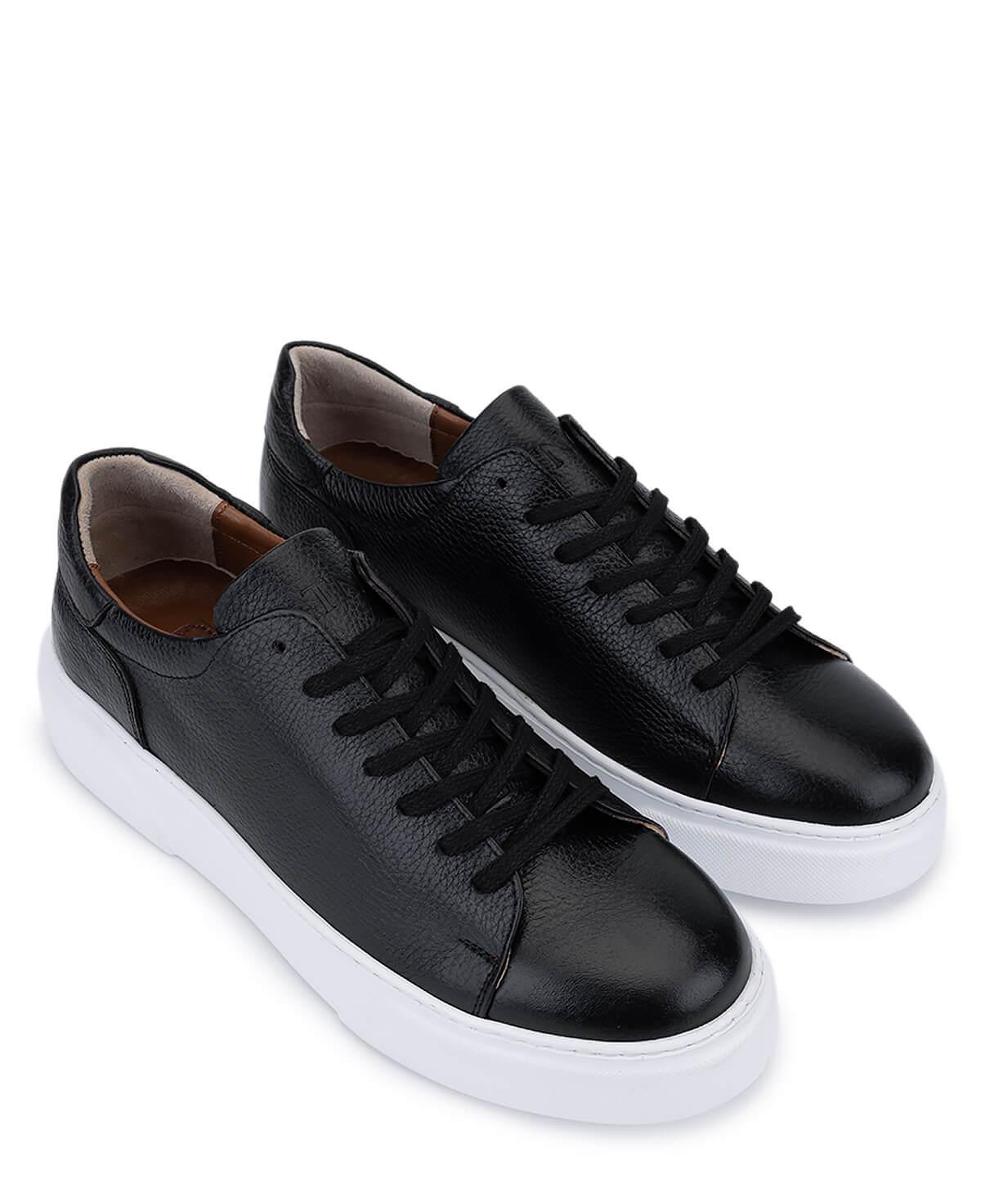 Tamer Tanca Erkek Hakiki Deri Siyah Sneakers & Spor Ayakkabı