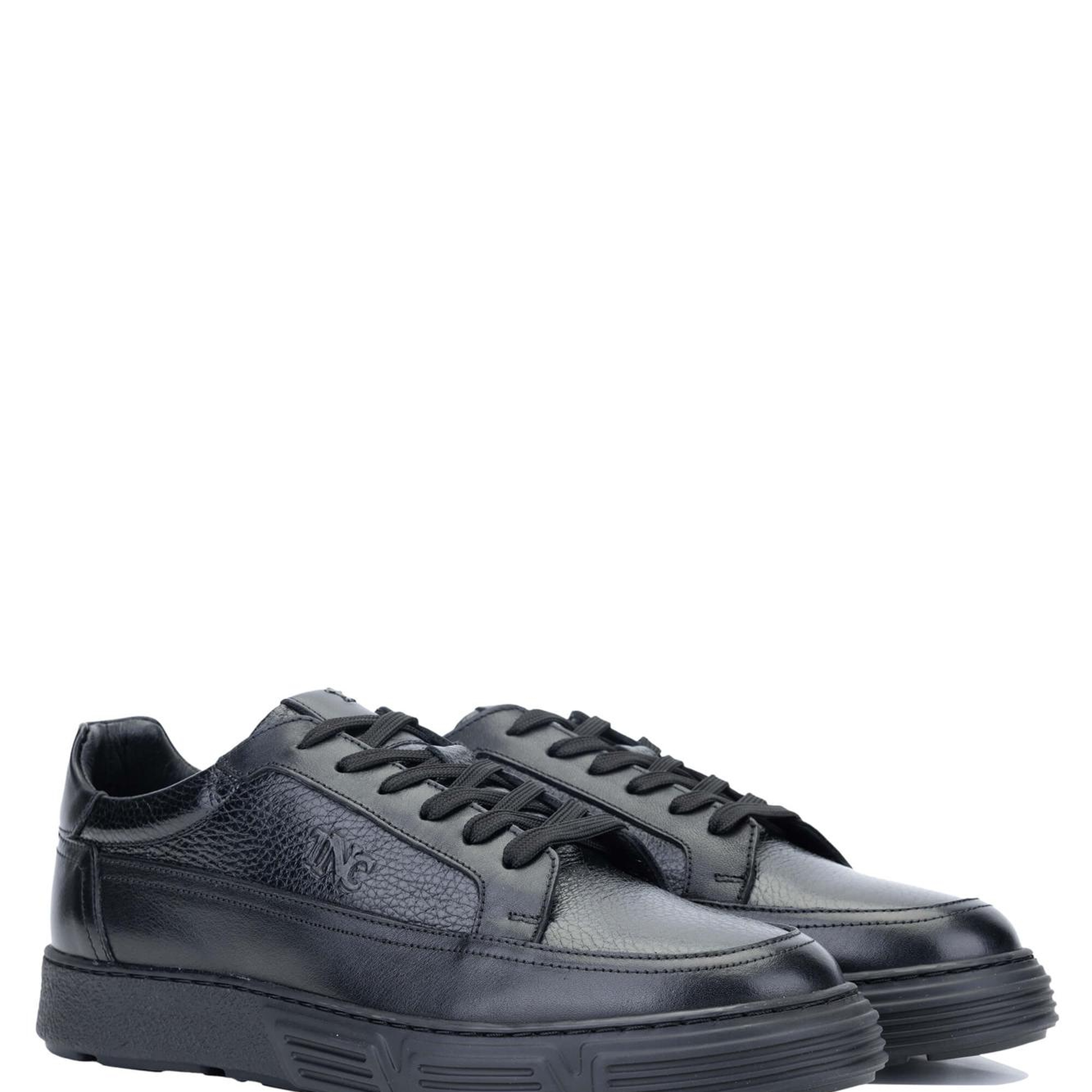 Tamer Tanca Erkek Hakiki Deri Siyah Sneakers & Spor Ayakkabı