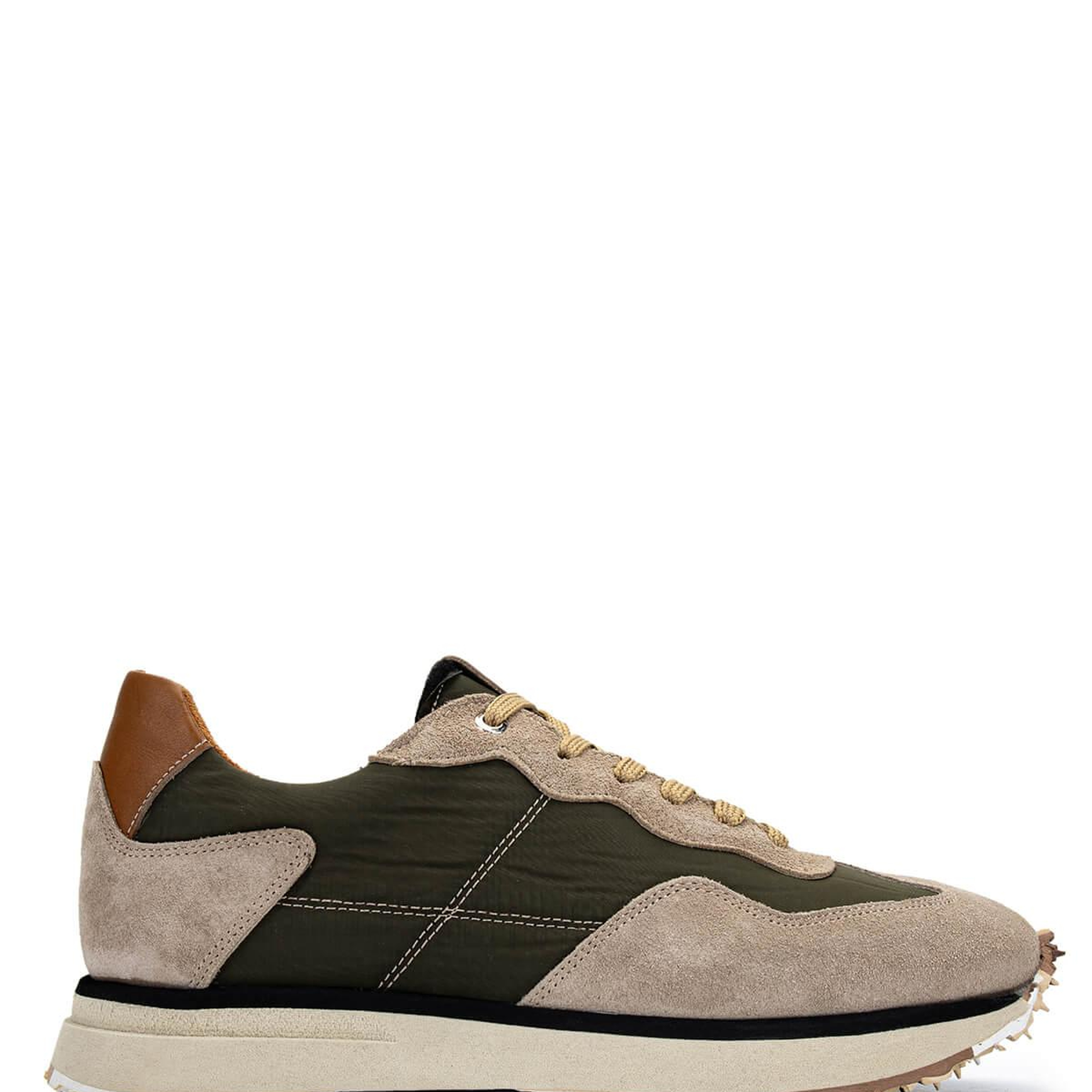 Tamer Tanca Erkek Deri & Tekstil Vizon/Haki Sneakers & Spor Ayakkabı