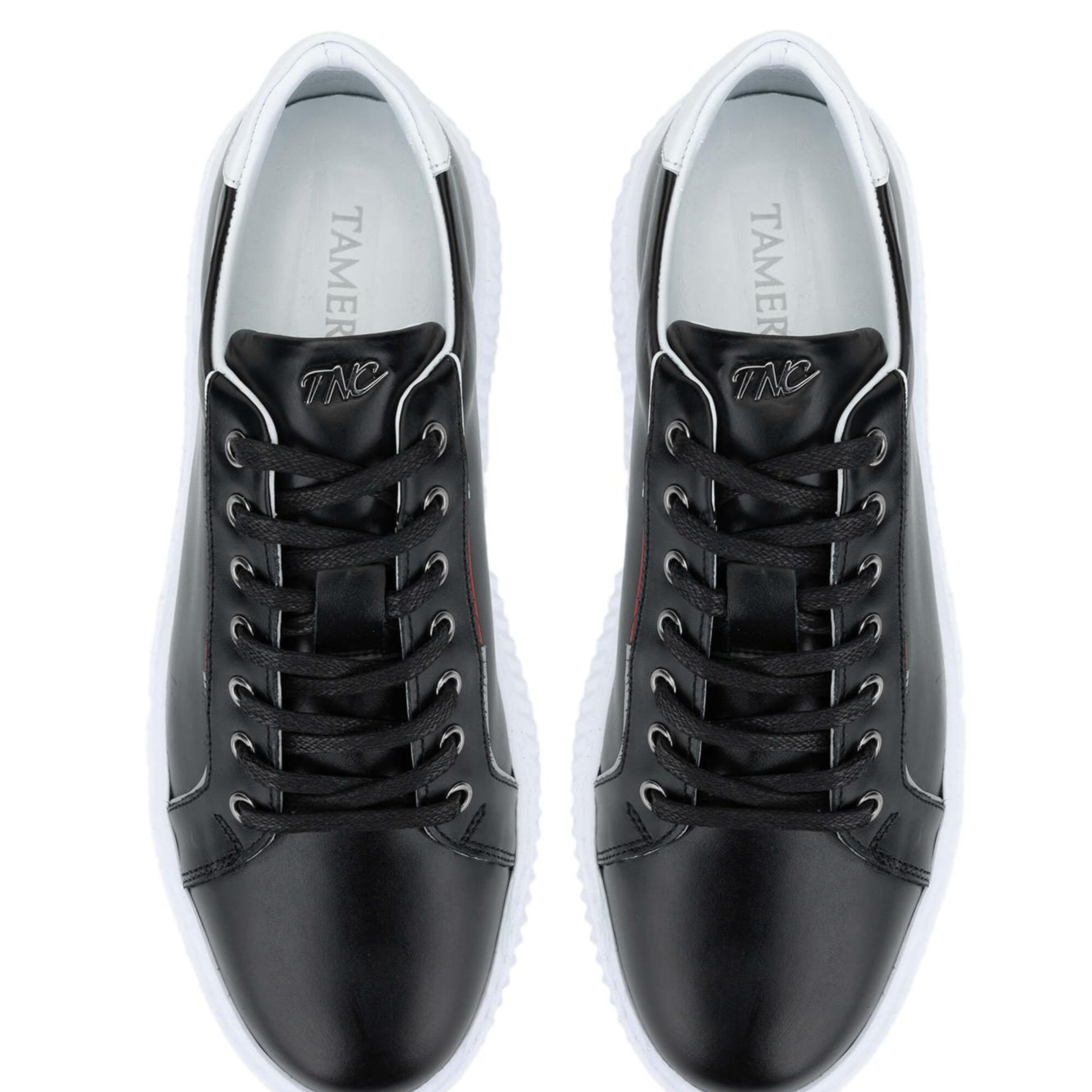Tamer Tanca Erkek Hakiki Deri Siyah Sneakers & Spor Ayakkabı