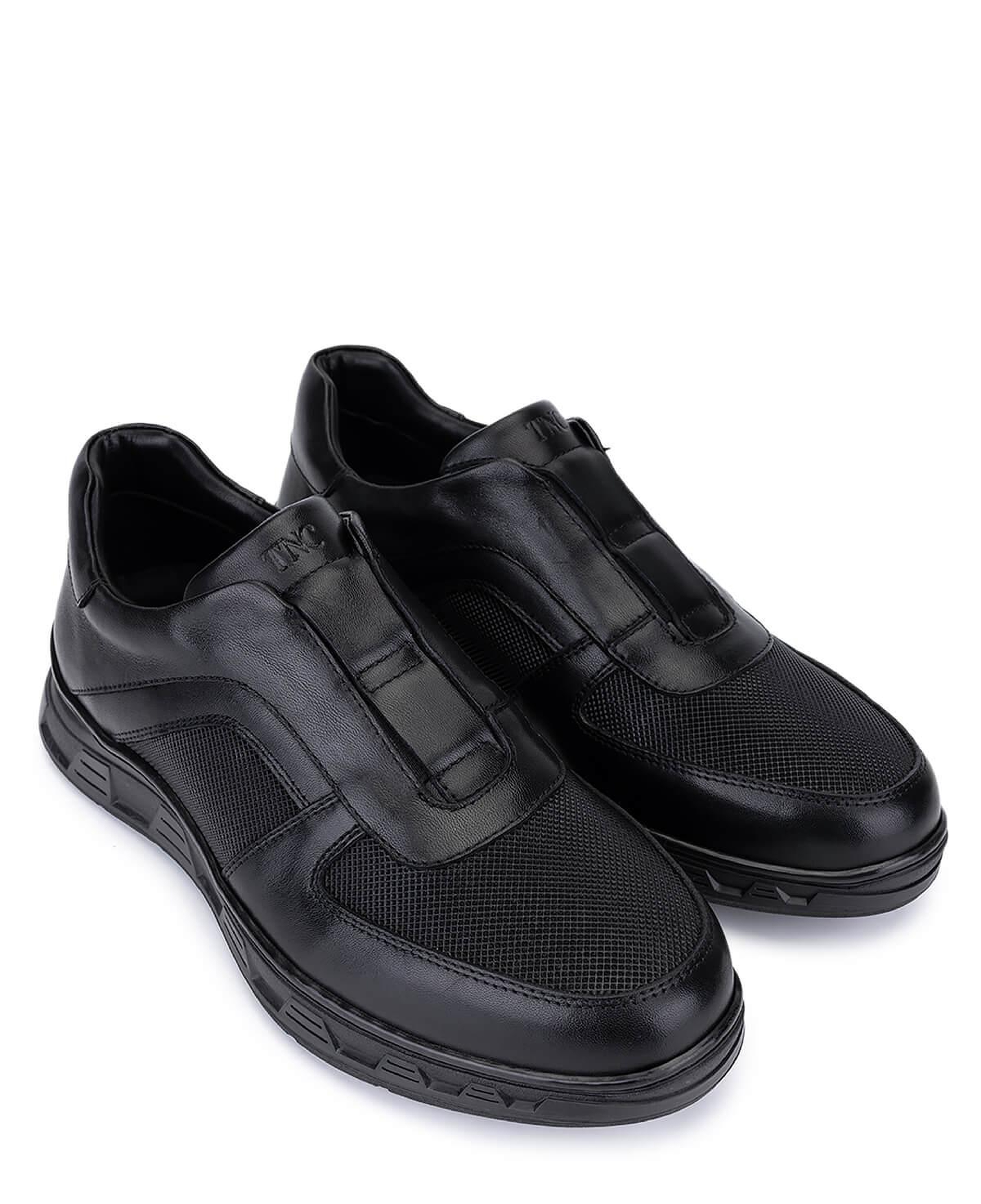 Tamer Tanca Erkek Hakiki Deri Siyah Sneakers & Spor Bot