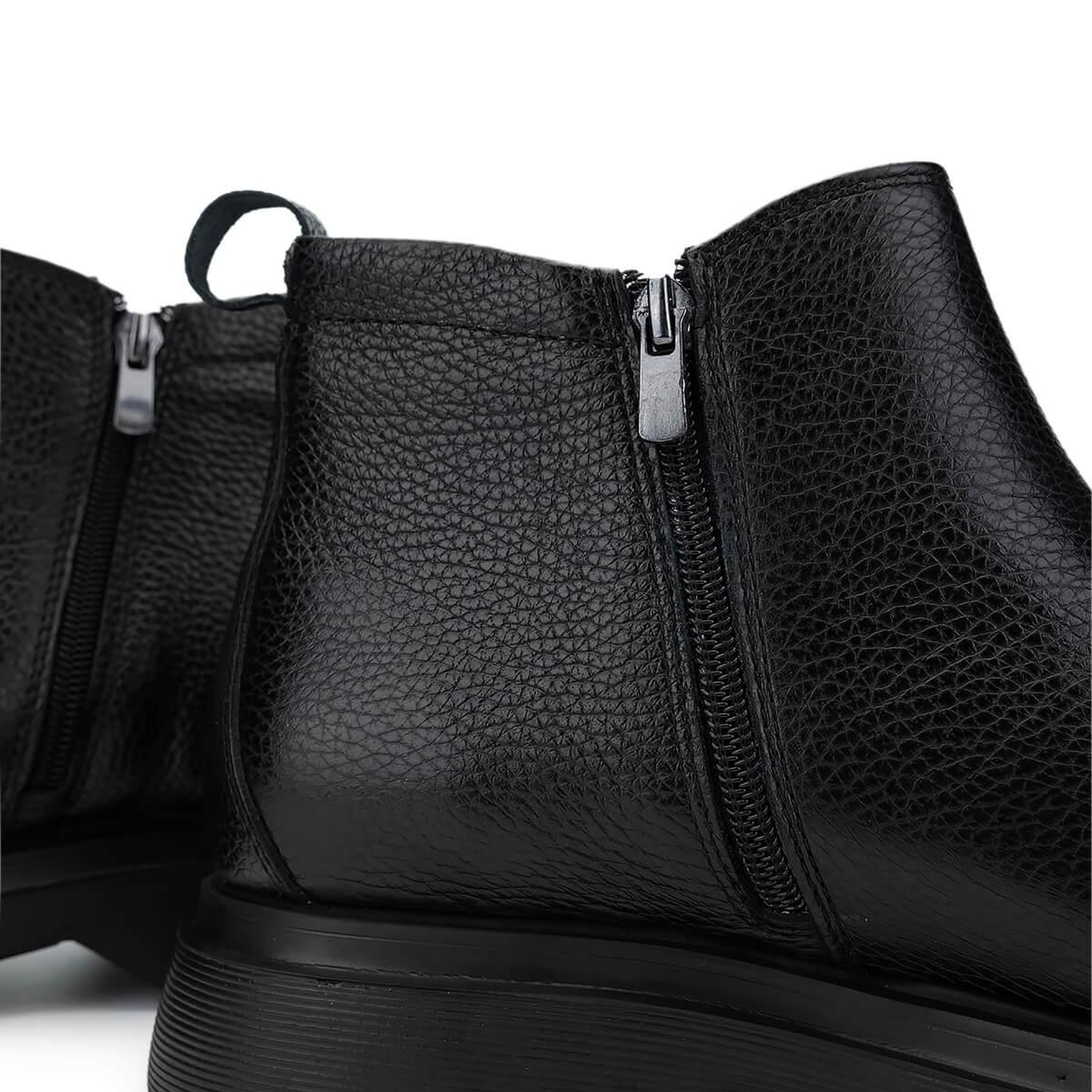 Tamer Tanca Erkek Hakiki Deri Siyah Bot Ayakkabı