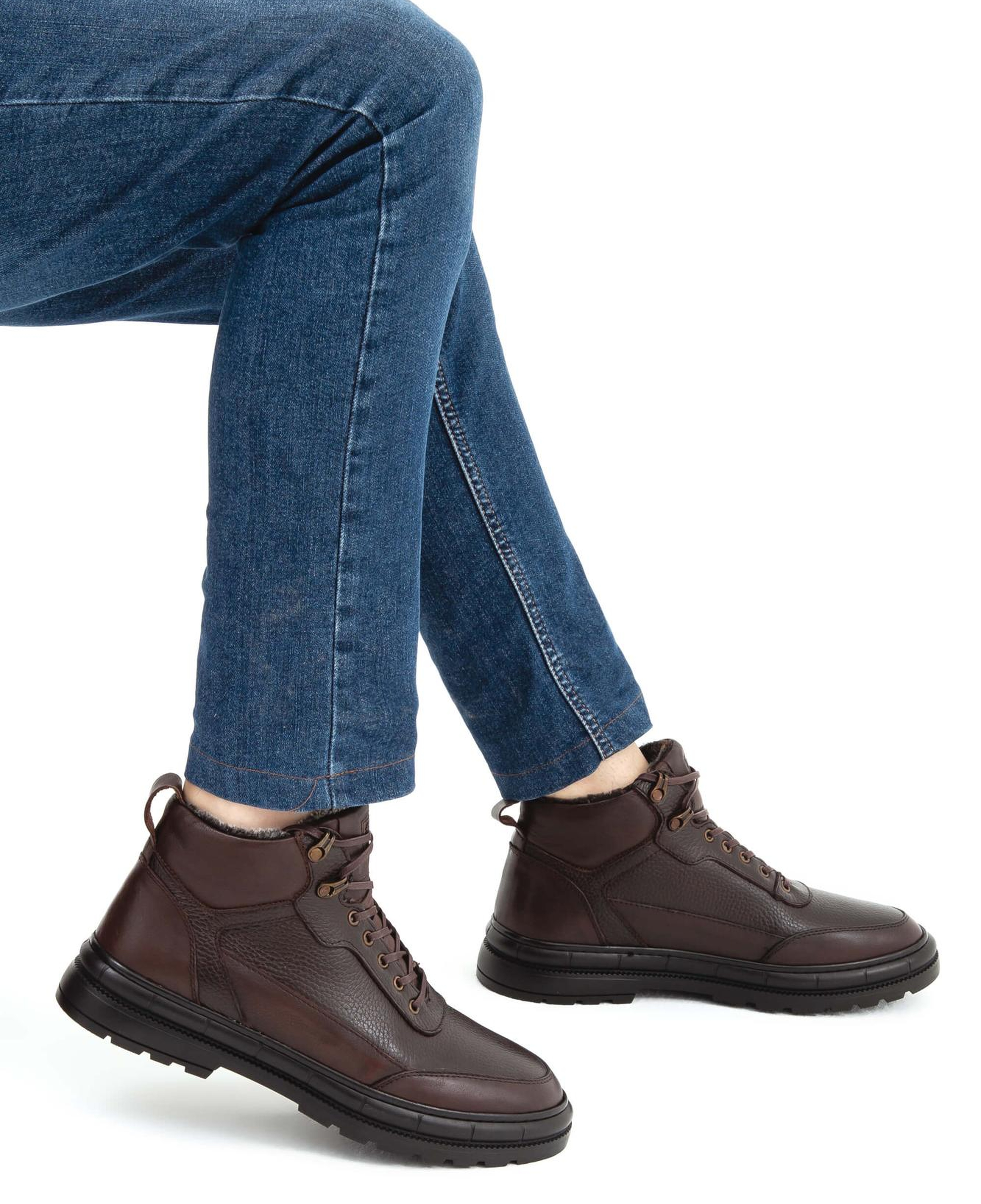 Tamer Tanca Erkek Hakiki Deri Kahverengi Casual Bot