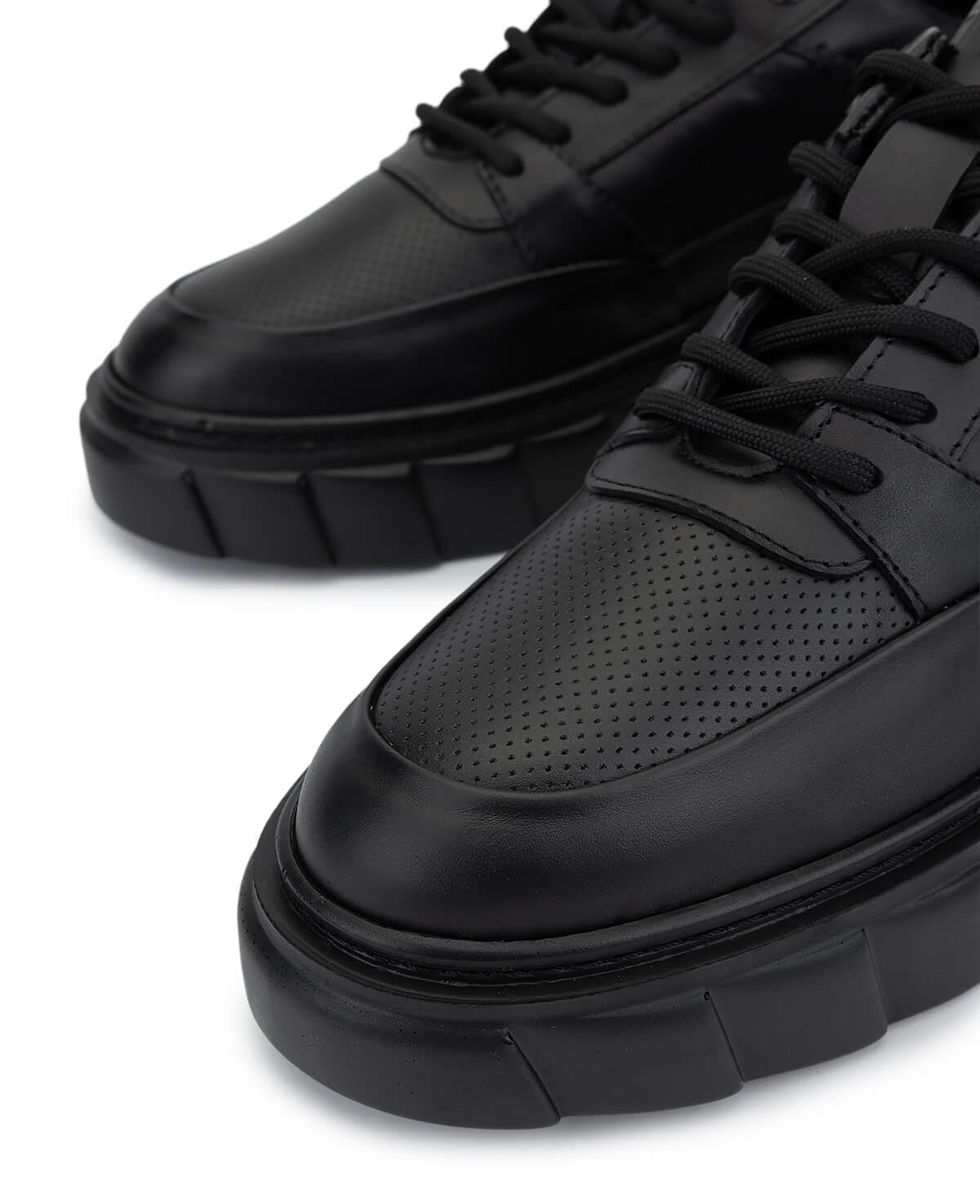 Tamer Tanca Erkek Hakiki Deri Siyah Deri Sneakers & Spor Ayakkabı