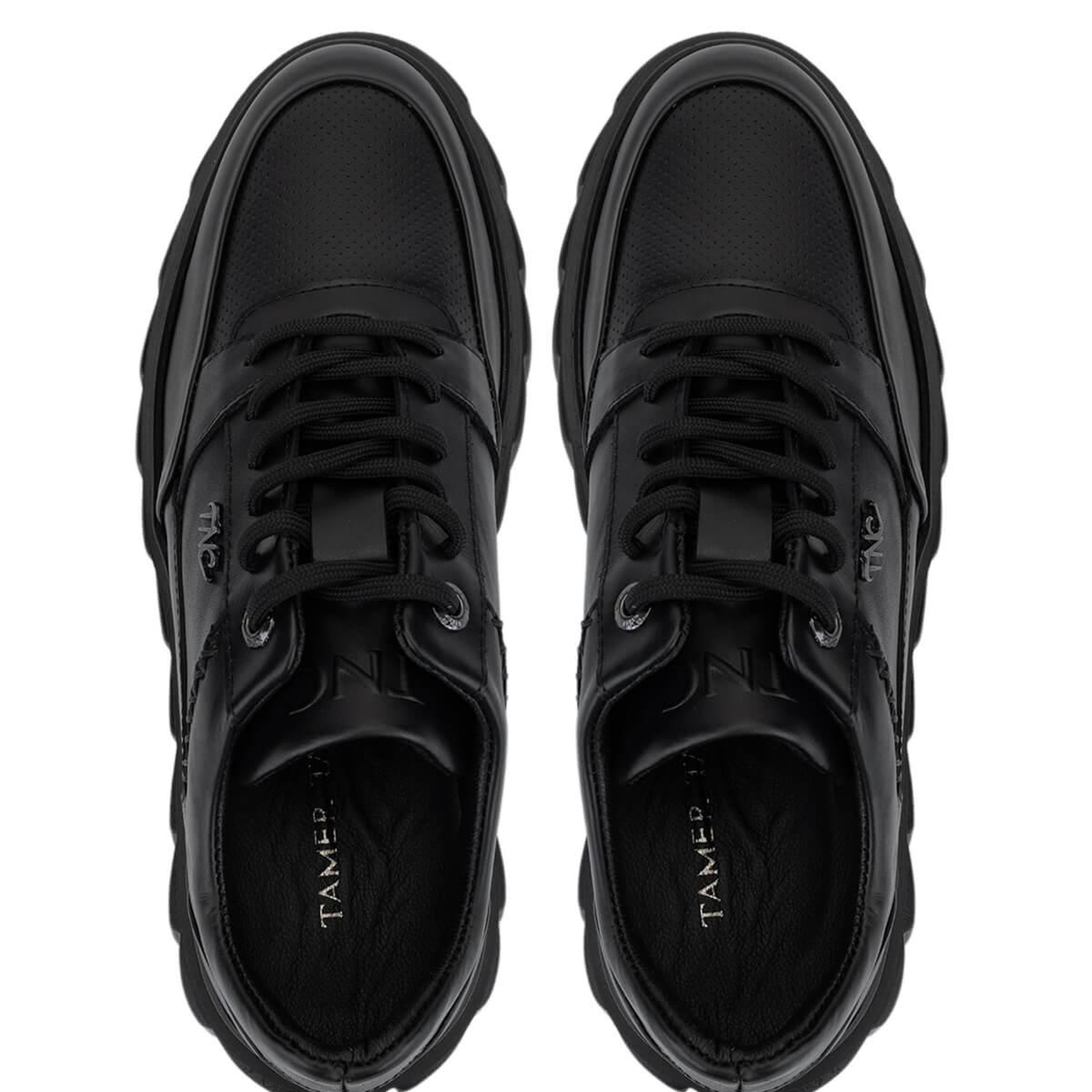 Tamer Tanca Erkek Hakiki Deri Siyah Deri Sneakers & Spor Ayakkabı