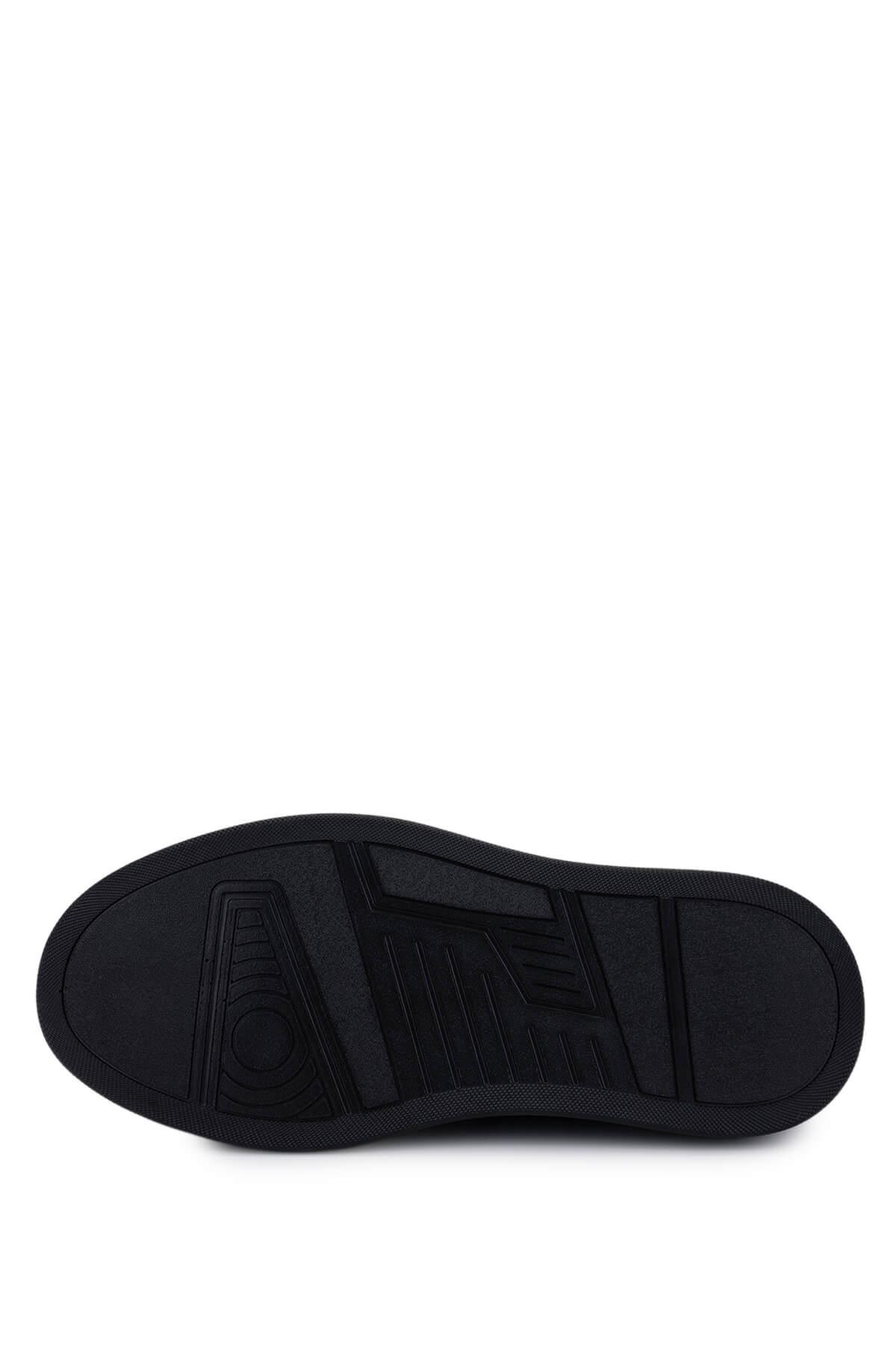 Tamer Tanca Erkek Hakiki Deri Siyah Deri Sneakers & Spor Ayakkabı