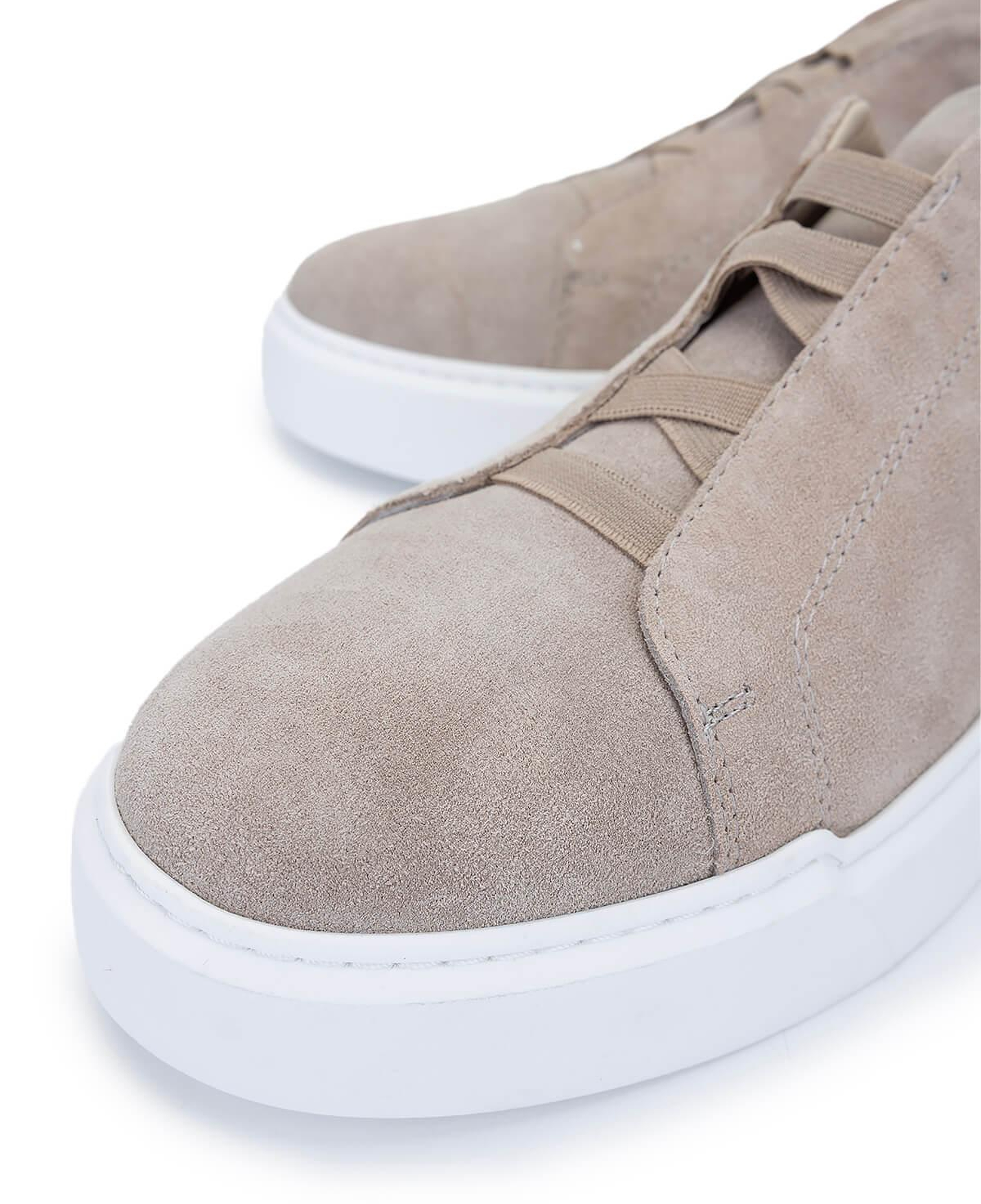 Tamer Tanca Erkek Hakiki Deri Bej Süet Sneakers & Spor Ayakkabı