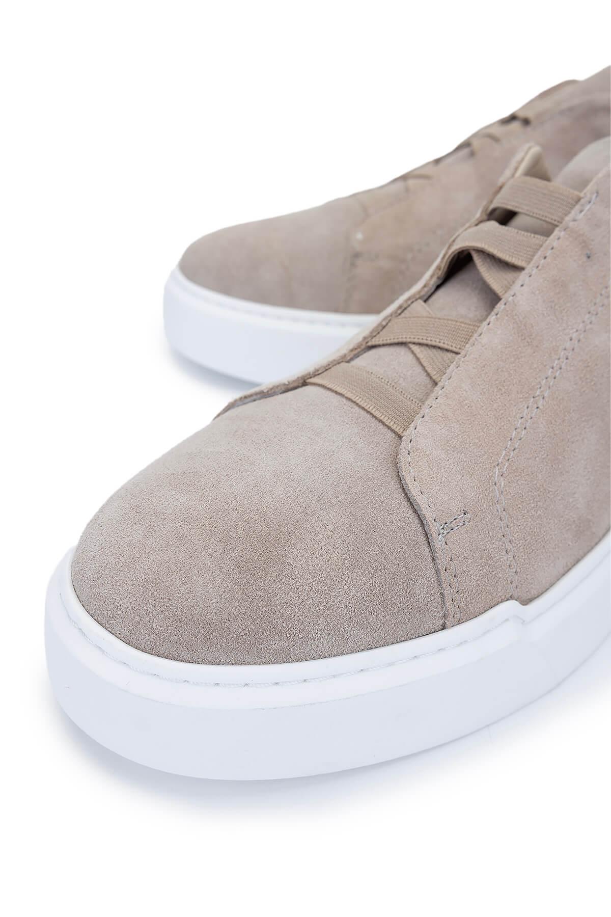 Tamer Tanca Erkek Hakiki Deri Bej Süet Sneakers & Spor Ayakkabı