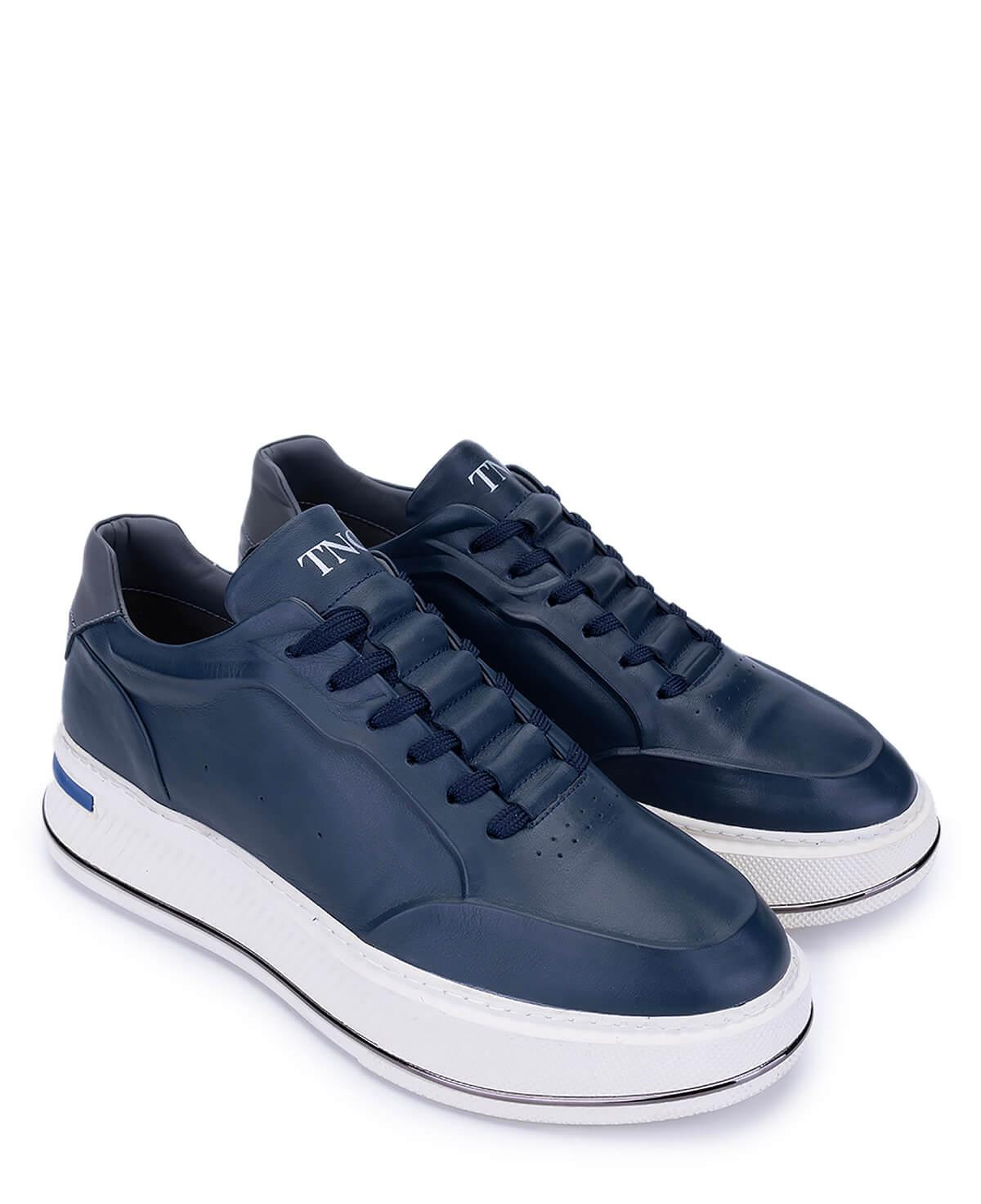 Tamer Tanca Erkek Hakiki Deri Lacivert Sneakers & Spor Ayakkabı