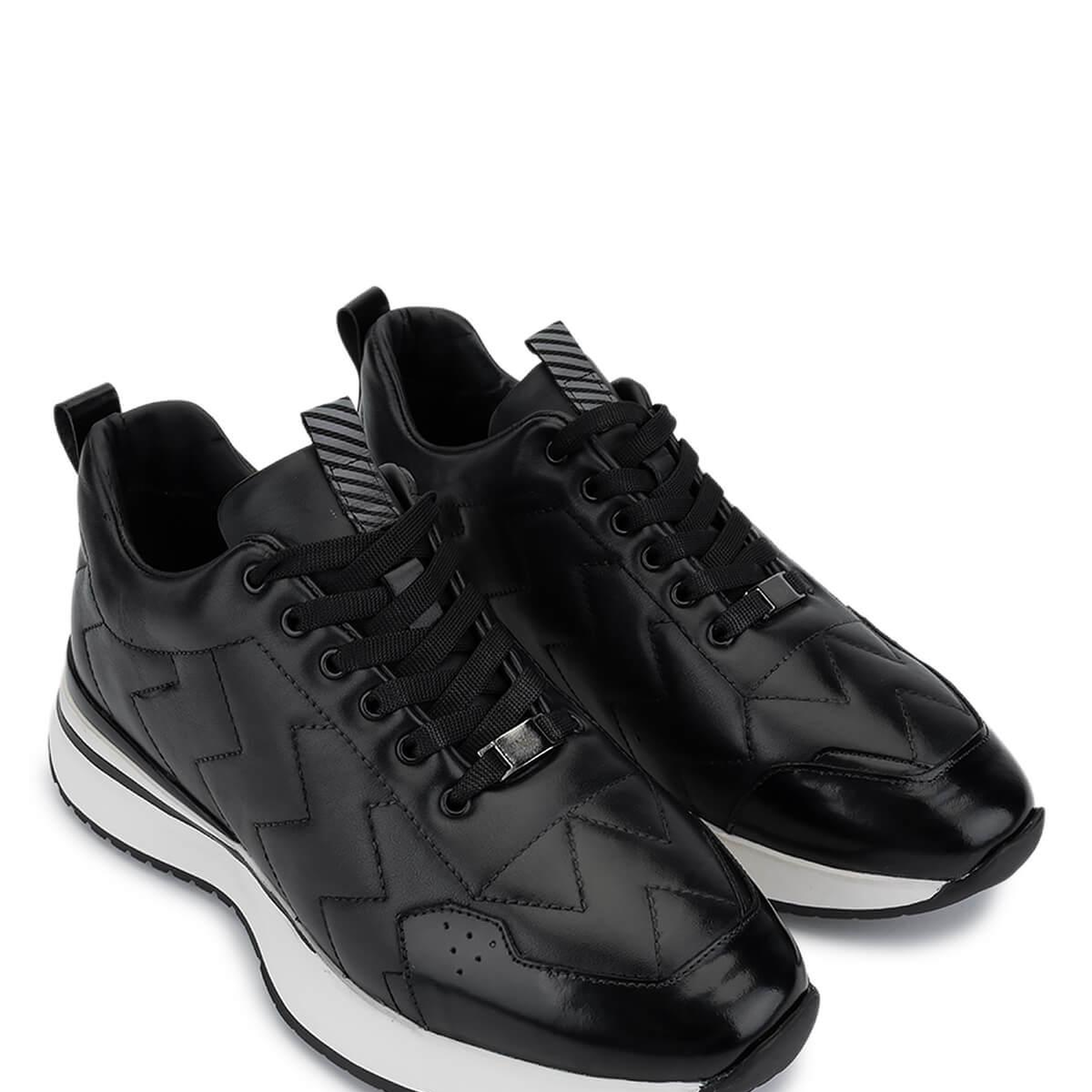 Tamer Tanca Erkek Hakiki Deri Siyah Deri Sneakers & Spor Ayakkabı