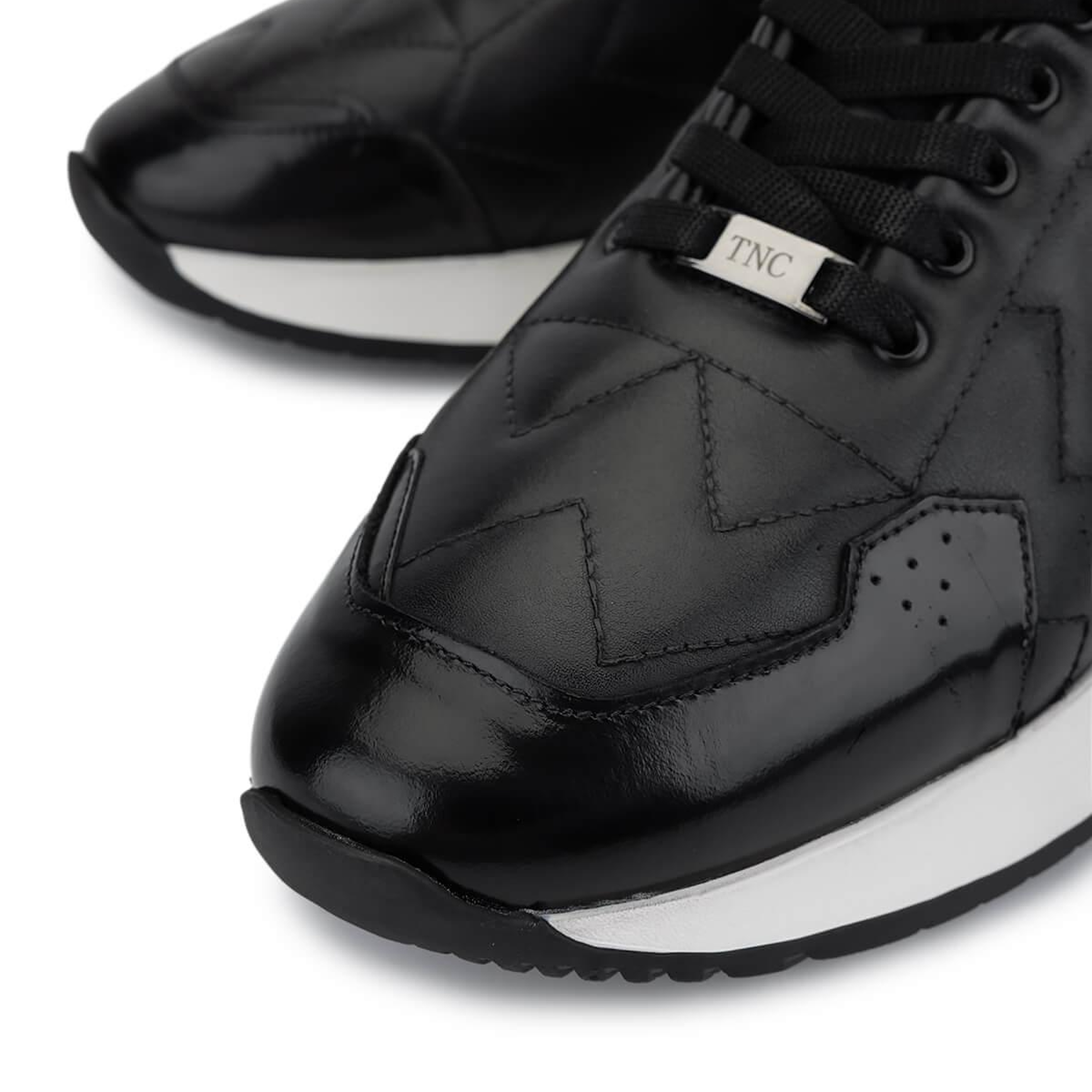 Tamer Tanca Erkek Hakiki Deri Siyah Deri Sneakers & Spor Ayakkabı