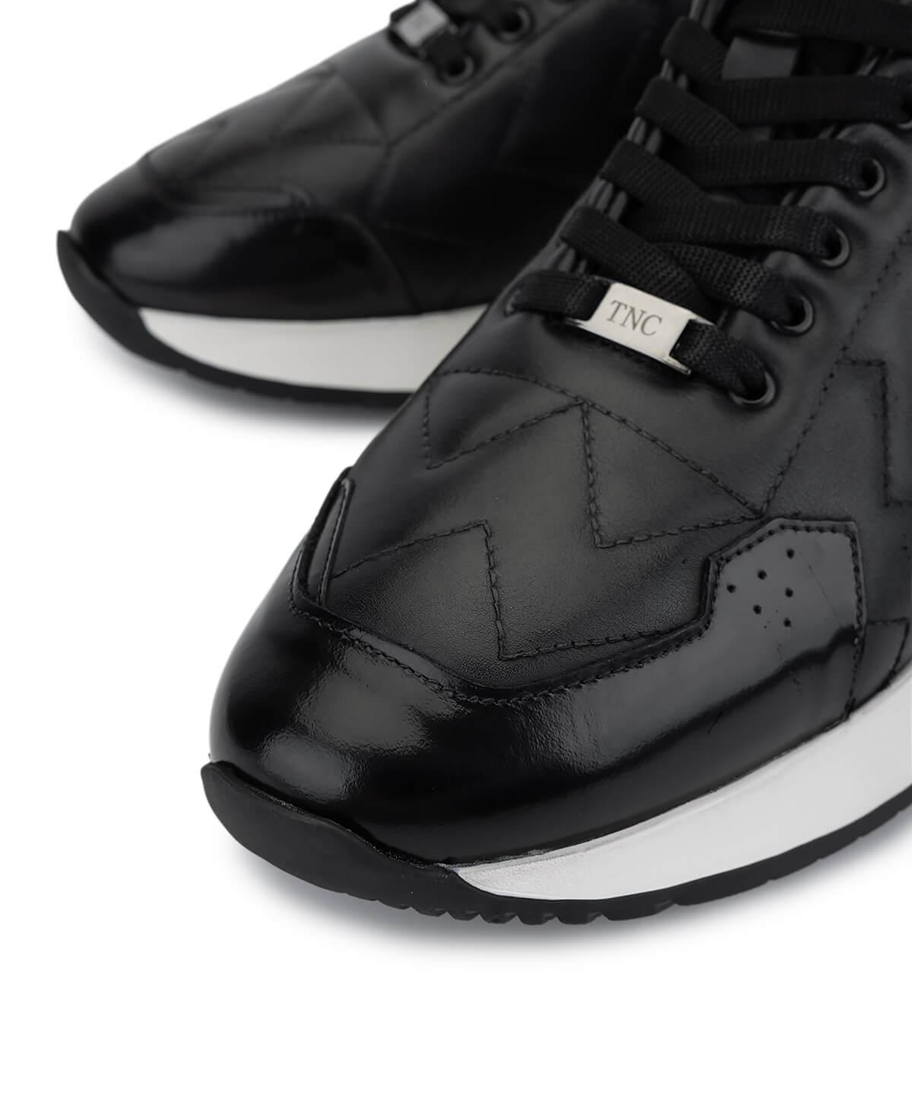 Tamer Tanca Erkek Hakiki Deri Siyah Deri Sneakers & Spor Ayakkabı