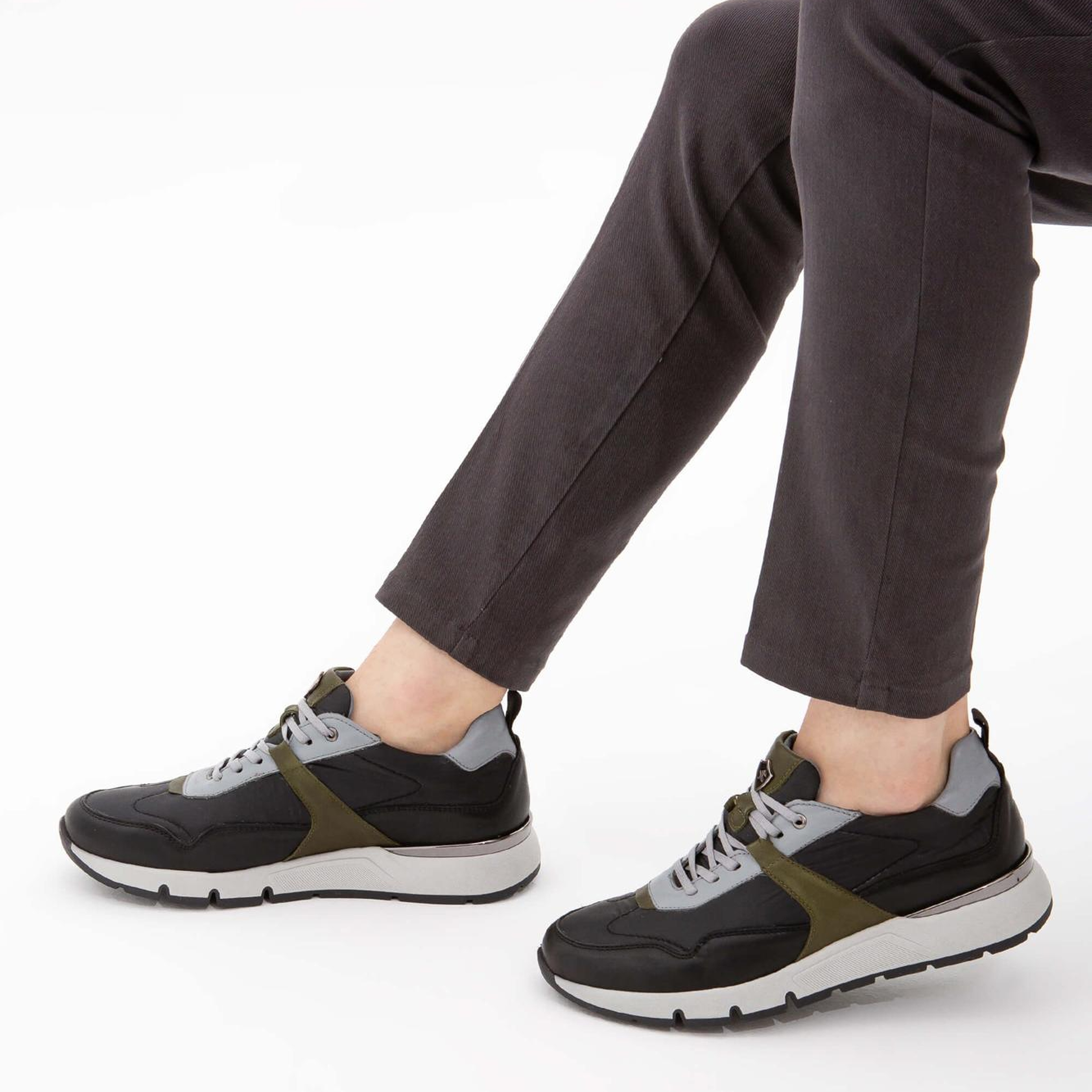 Tamer Tanca Erkek Hakiki Deri Siyah Sneakers & Spor Ayakkabı