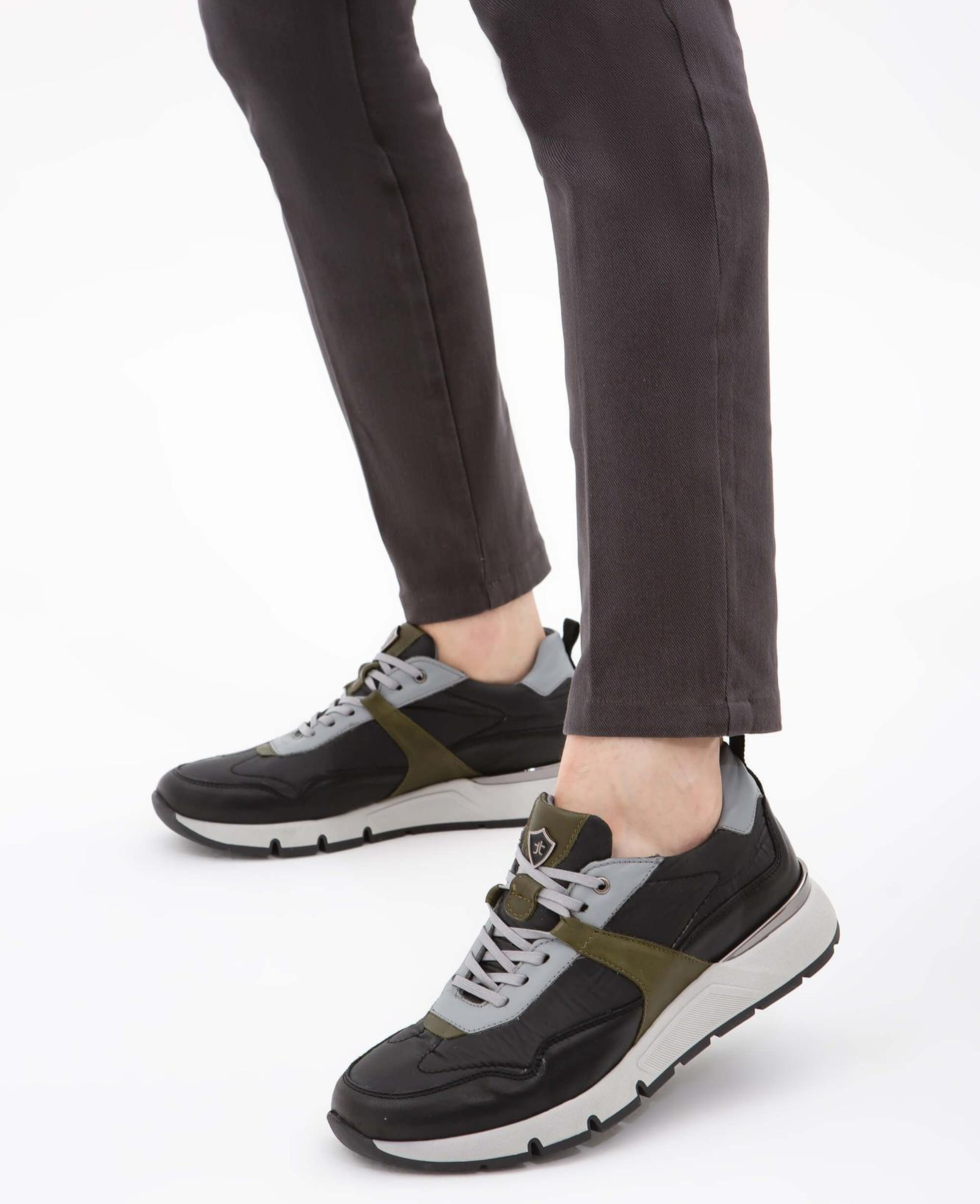 Tamer Tanca Erkek Hakiki Deri Siyah Sneakers & Spor Ayakkabı