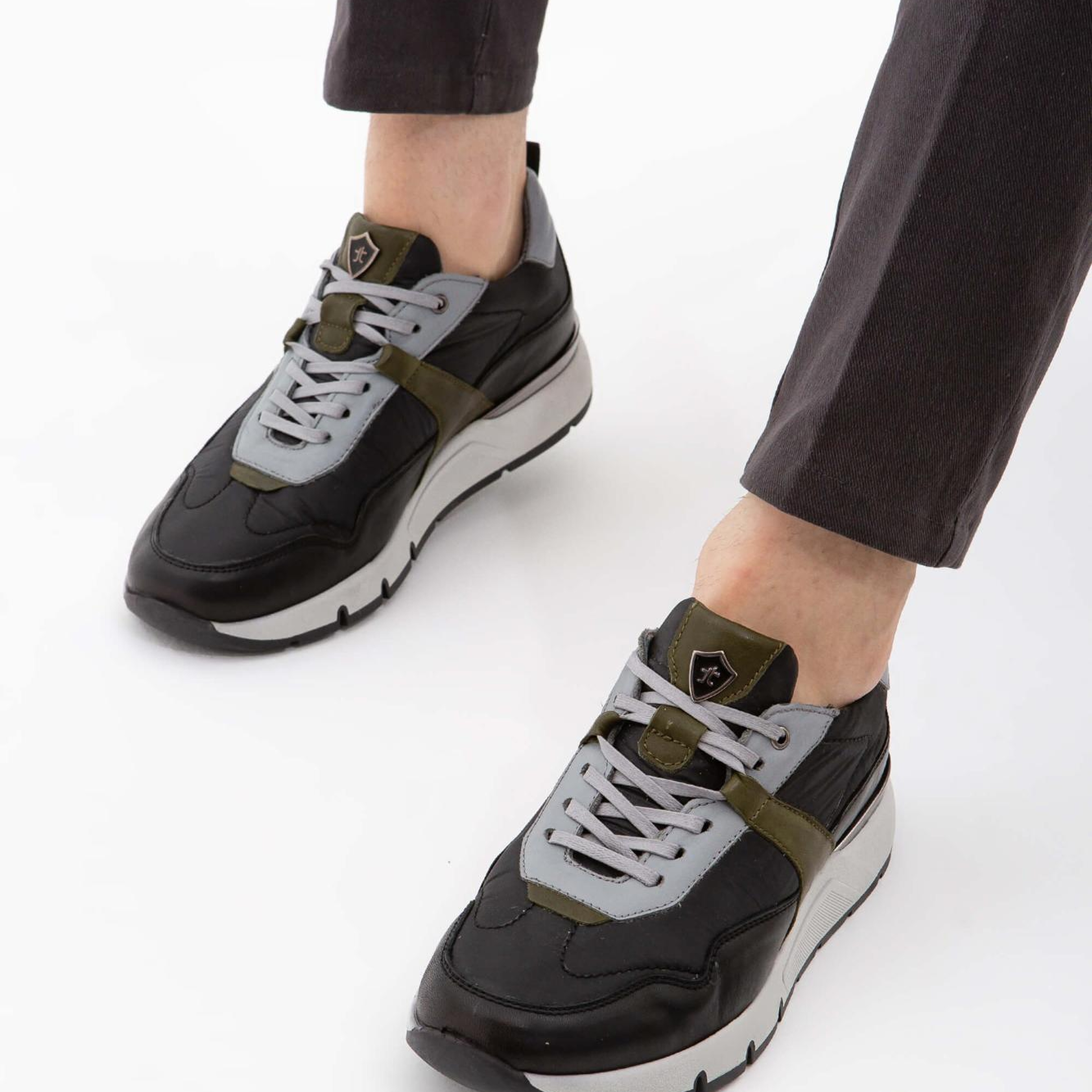 Tamer Tanca Erkek Hakiki Deri Siyah Sneakers & Spor Ayakkabı