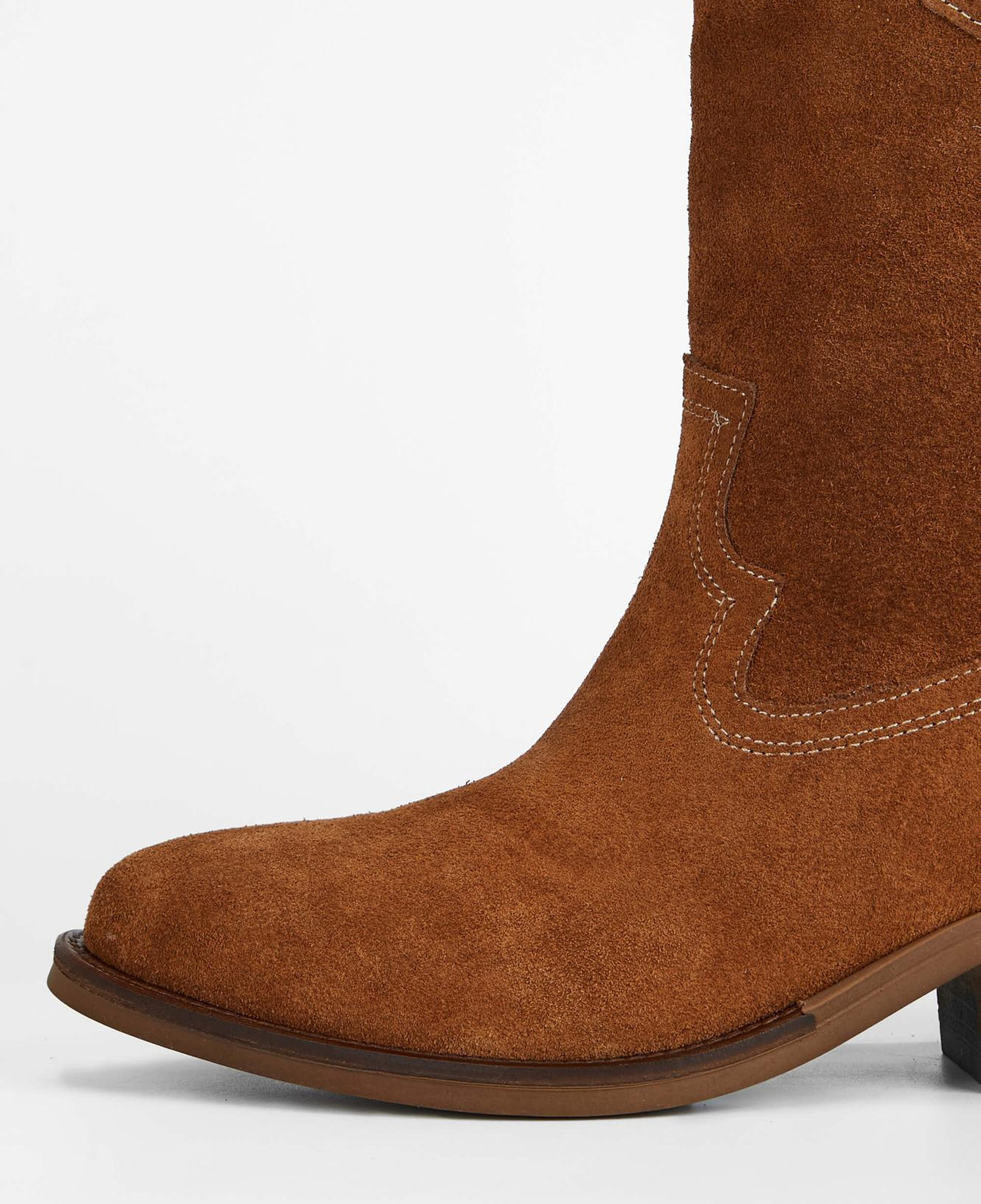 Tamer Tanca Kadın Hakiki Deri Taba Süet Western Bot