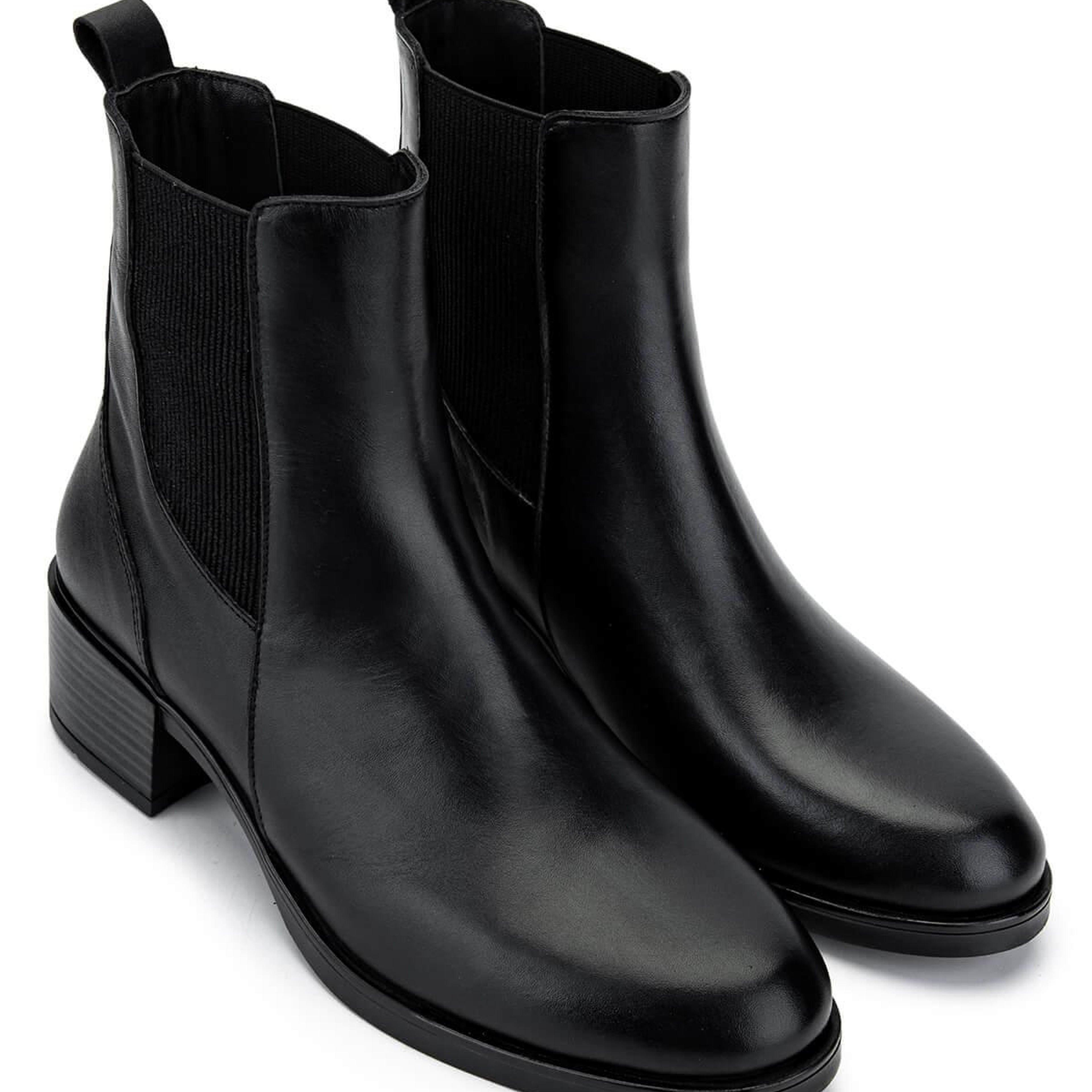 Tamer Tanca Kadın Hakiki Deri Siyah Deri Topuklu Bot