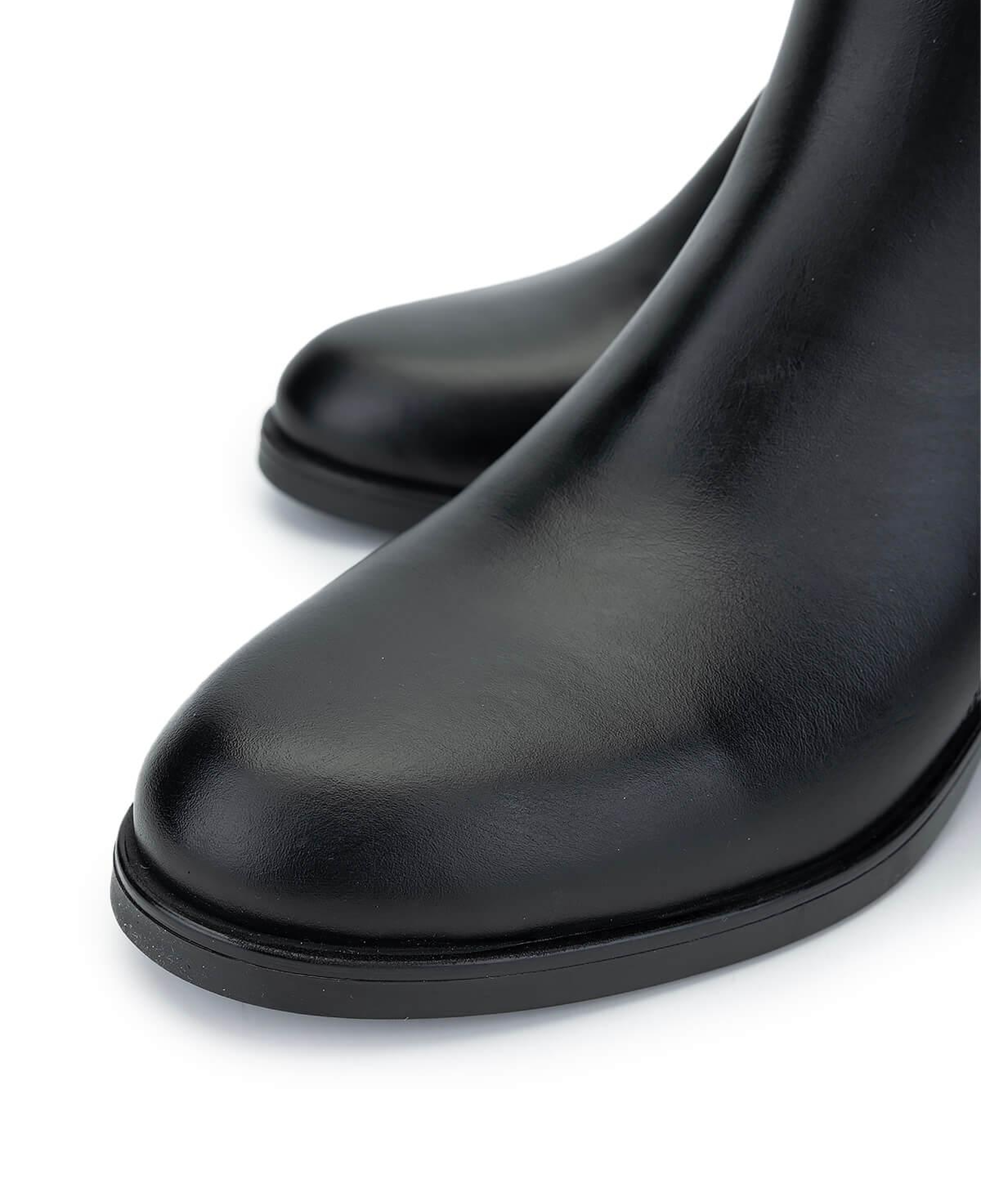 Tamer Tanca Kadın Hakiki Deri Siyah Deri Topuklu Bot