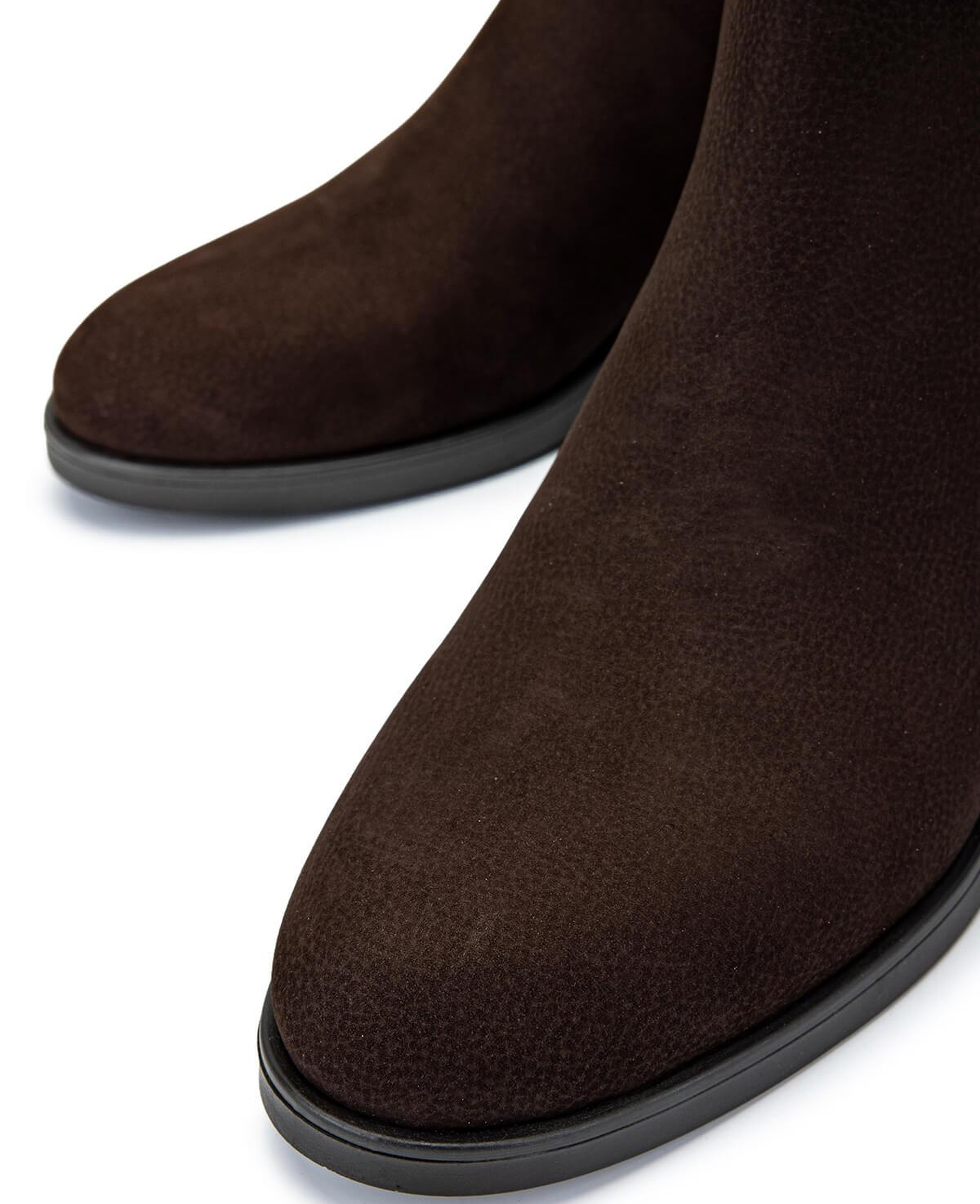 Tamer Tanca Kadın Hakiki Deri Kahverengi Nubuk Topuklu Bot