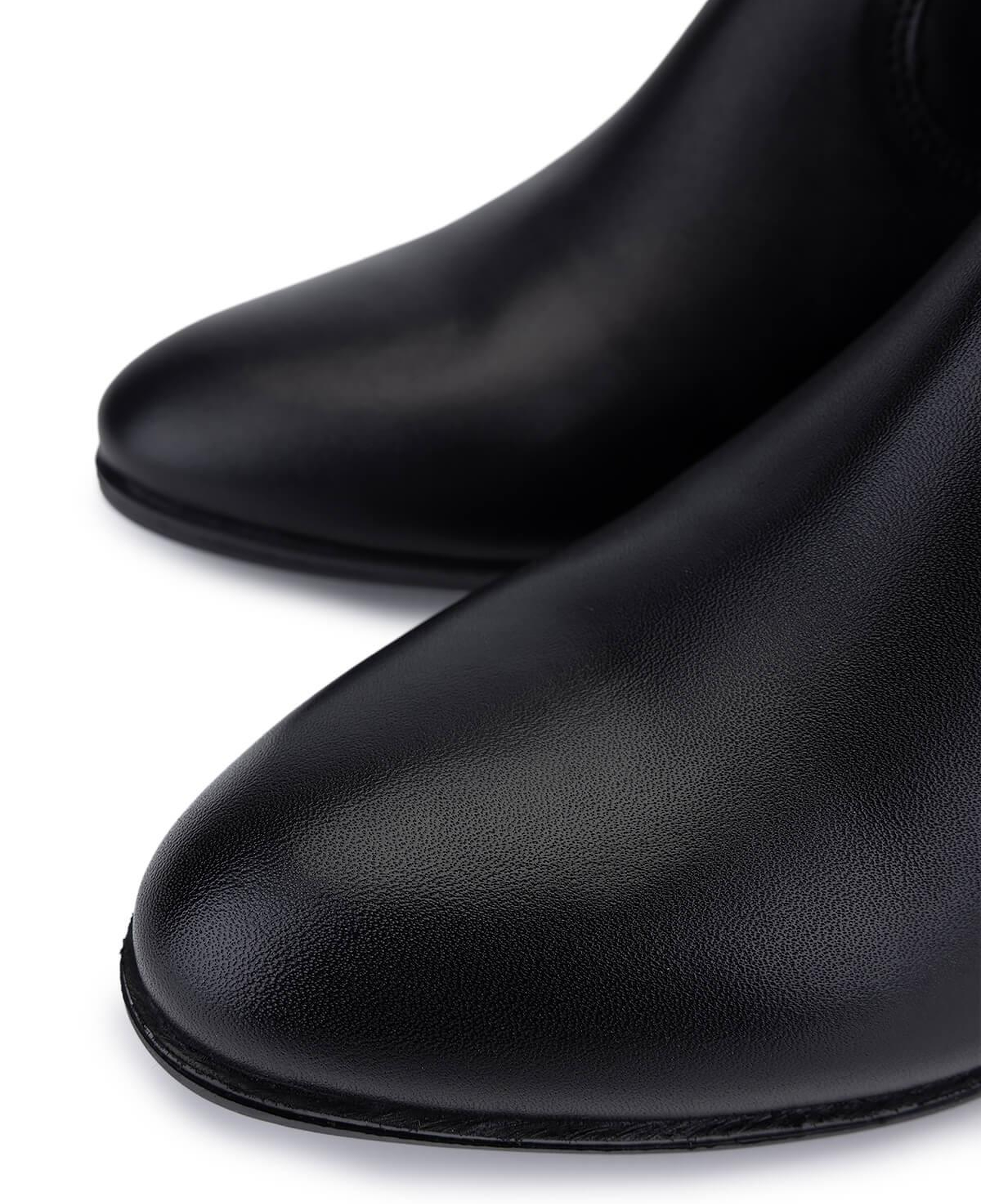 Tamer Tanca Kadın Hakiki Deri Siyah Deri Topuklu Bot